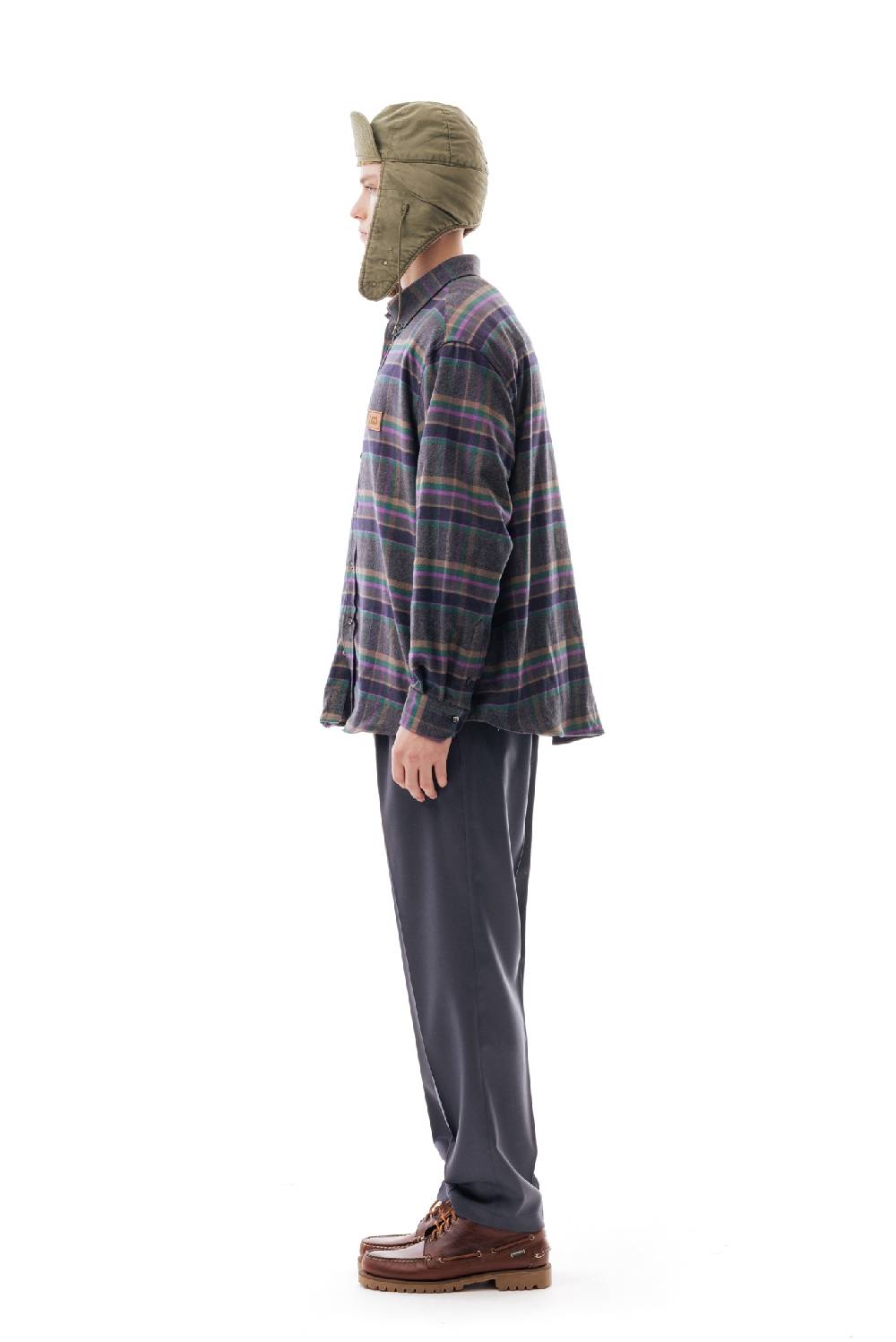 Lc23 Flannel Check Shirt Grey/Purple Pezzi Unici