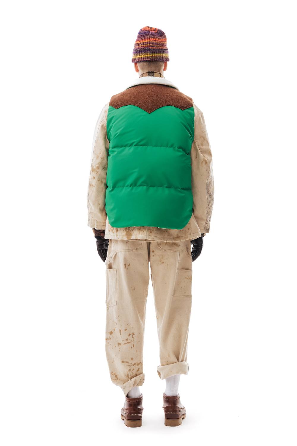 Lc23 Paneled Down Vest Green Soddisfazione Garantita
