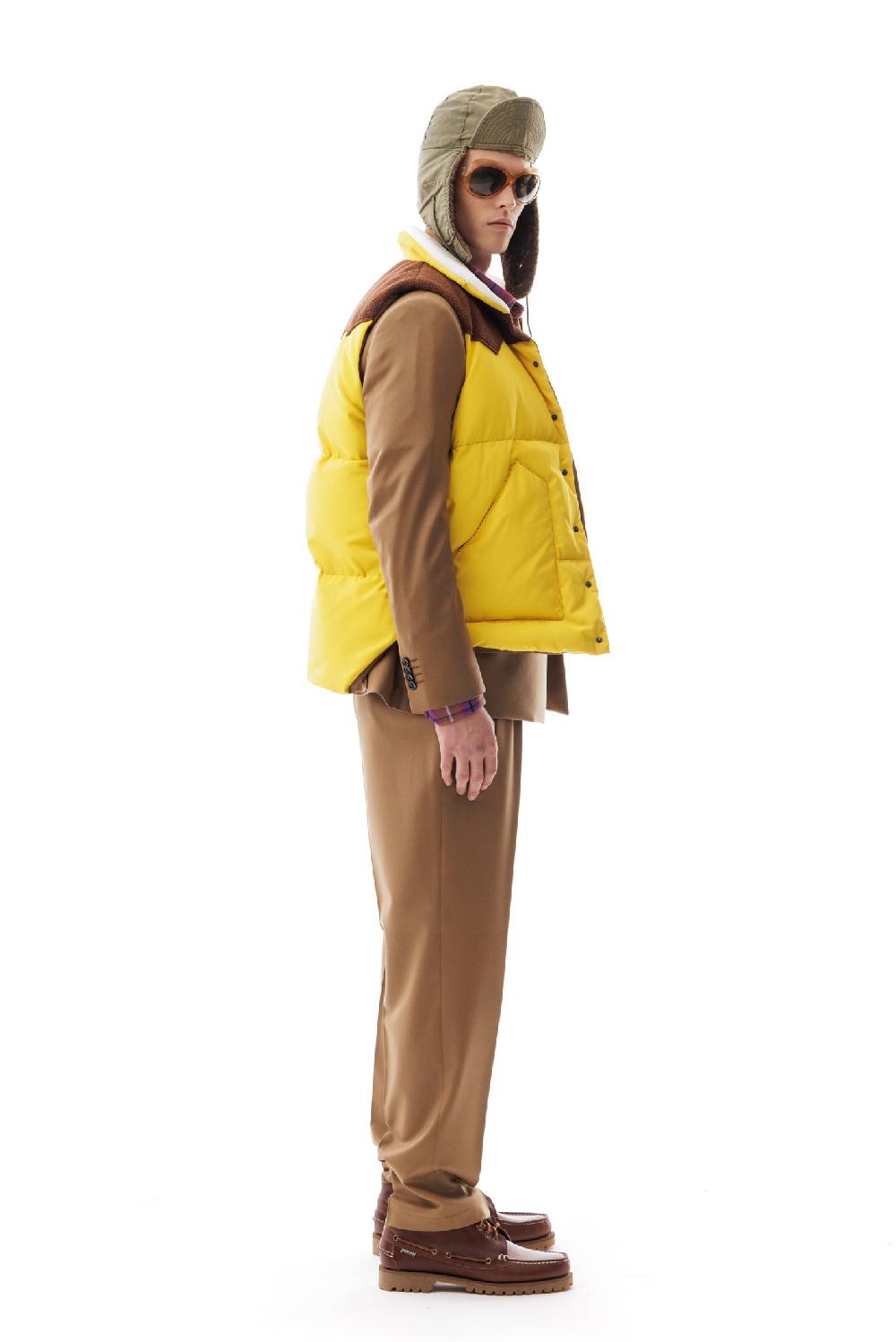Lc23 Paneled Down Vest Yellow Qualità Garantita