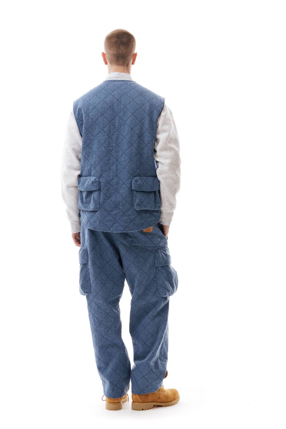 Lc23 Quilted Denim Multipocket Vest Negozi Online