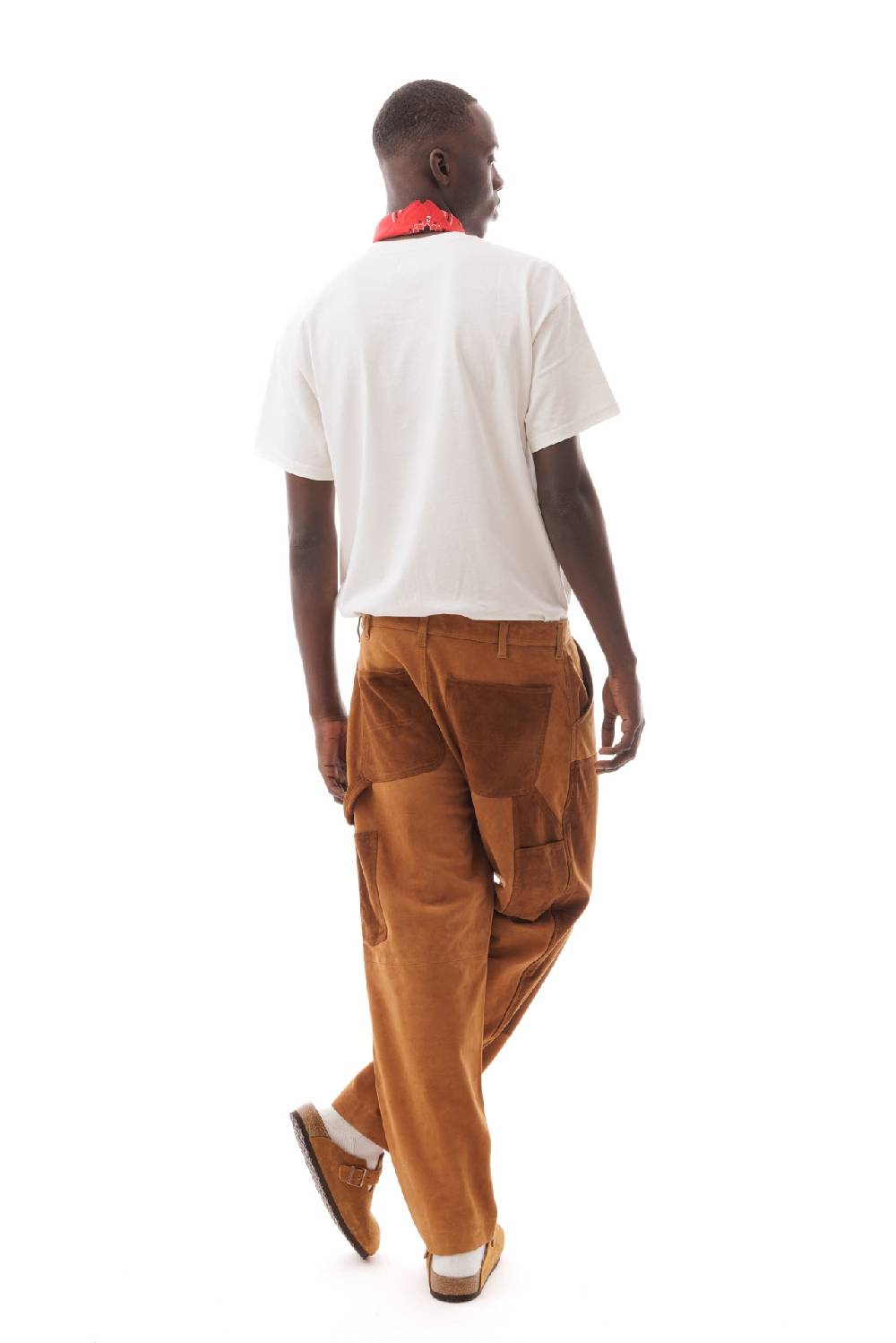 Lc23 Suede Work Trousers Camel Prezzo Ridotto