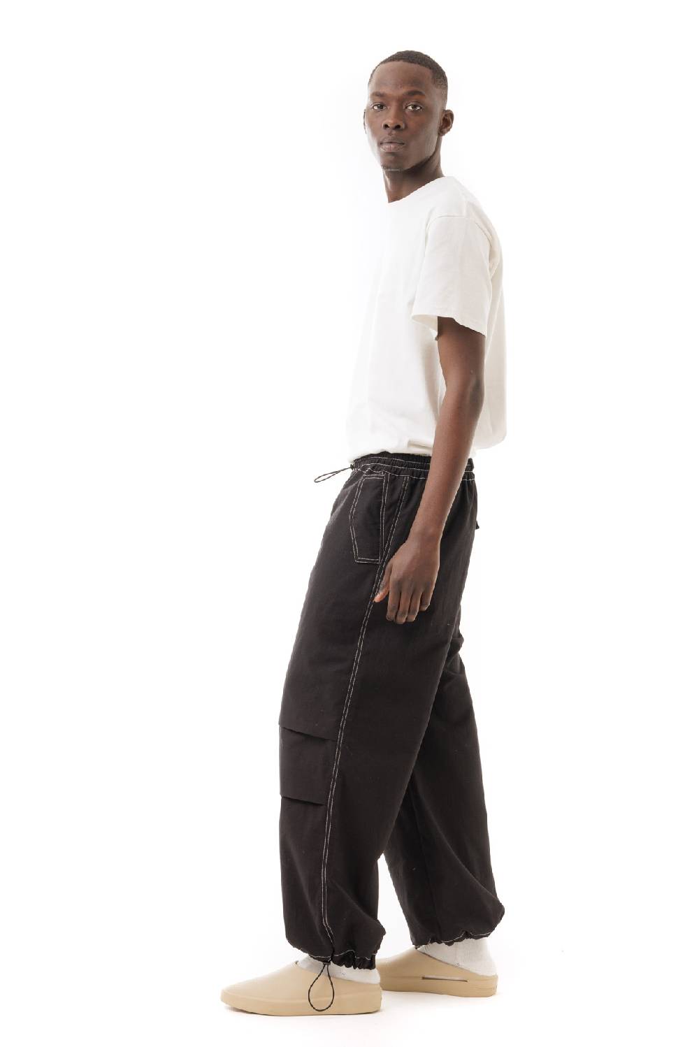 Lc23 Paracadute Pants Black Sottocosto
