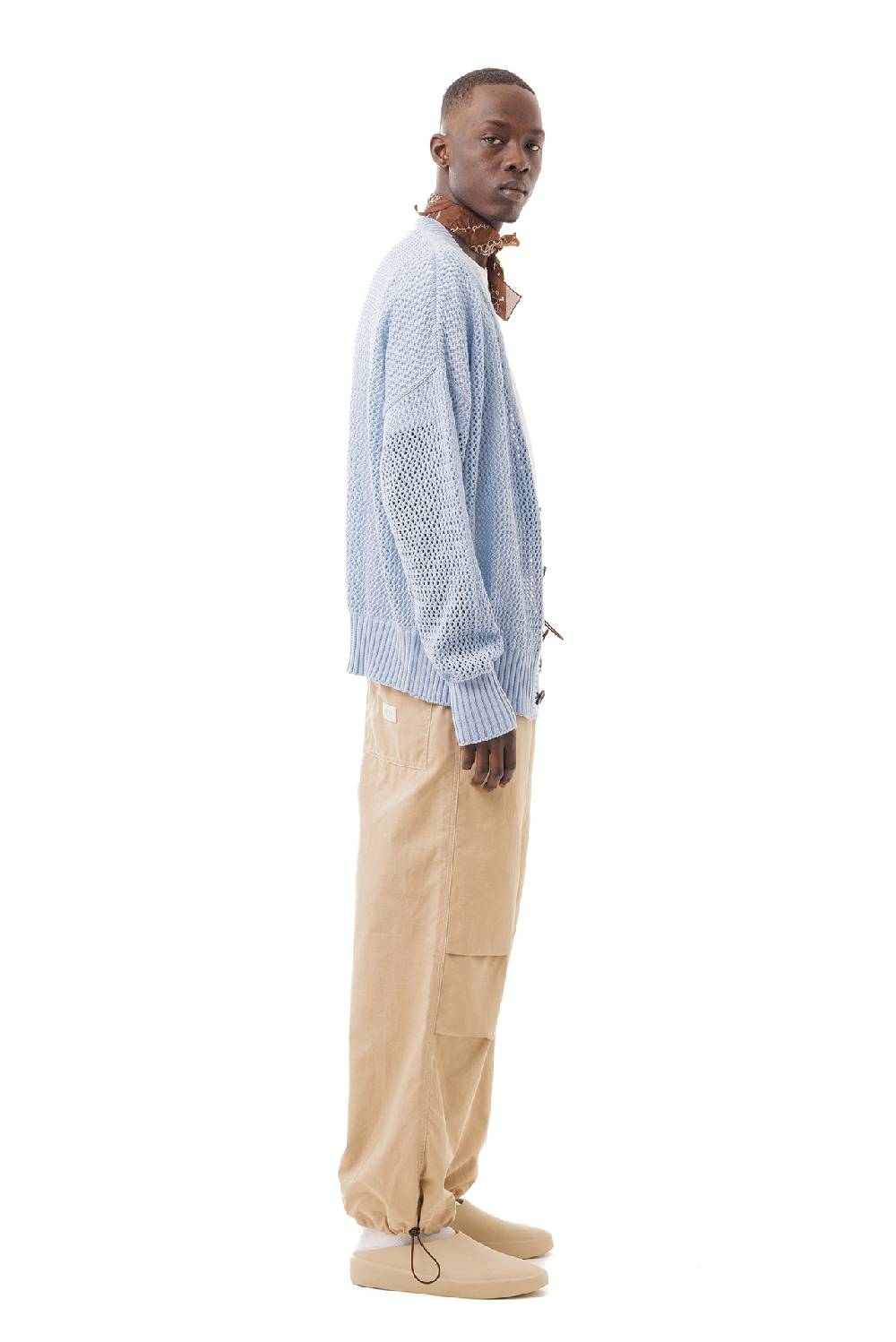 Lc23 Perforated Cardigan Pale Blue Vendita