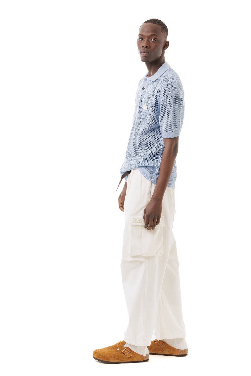 Lc23 Perforated Polo Pale Blue Spedizione Gratuita
