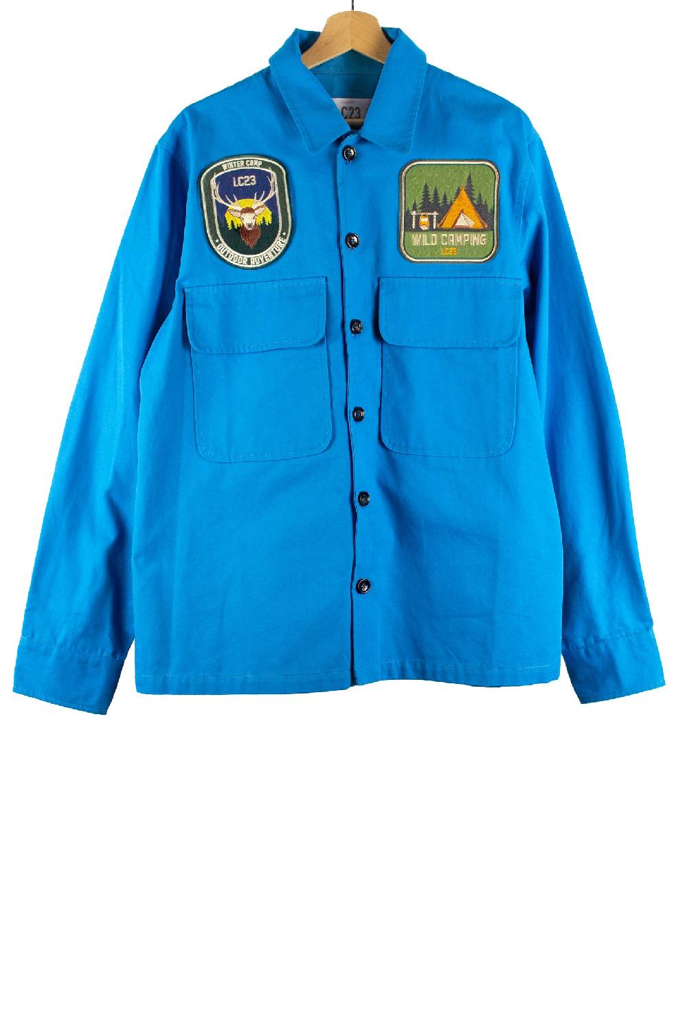 Lc23 Patch Canvas Overshirt Turquoise Promozione Limitata