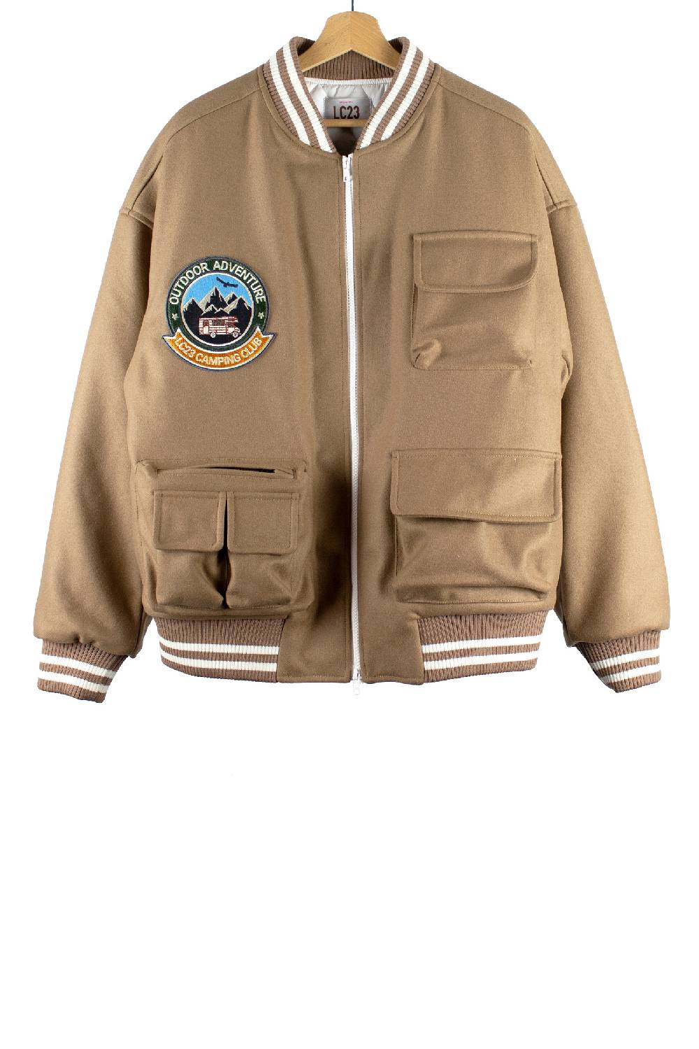 Lc23 Multipocket Varsity jacket Camel Prezzo Ridotto