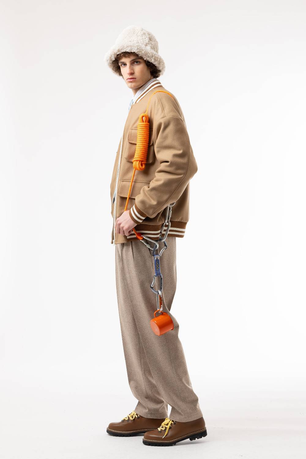 Lc23 Multipocket Varsity jacket Camel Prezzo Ridotto