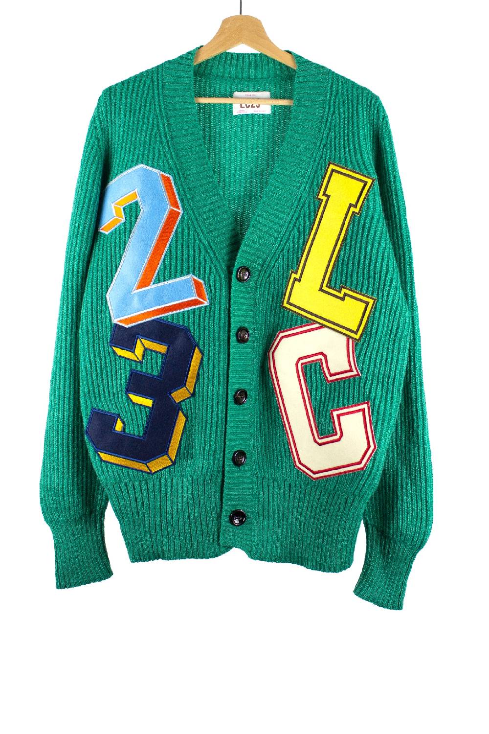 Lc23 Patch Cardigan Green Economico