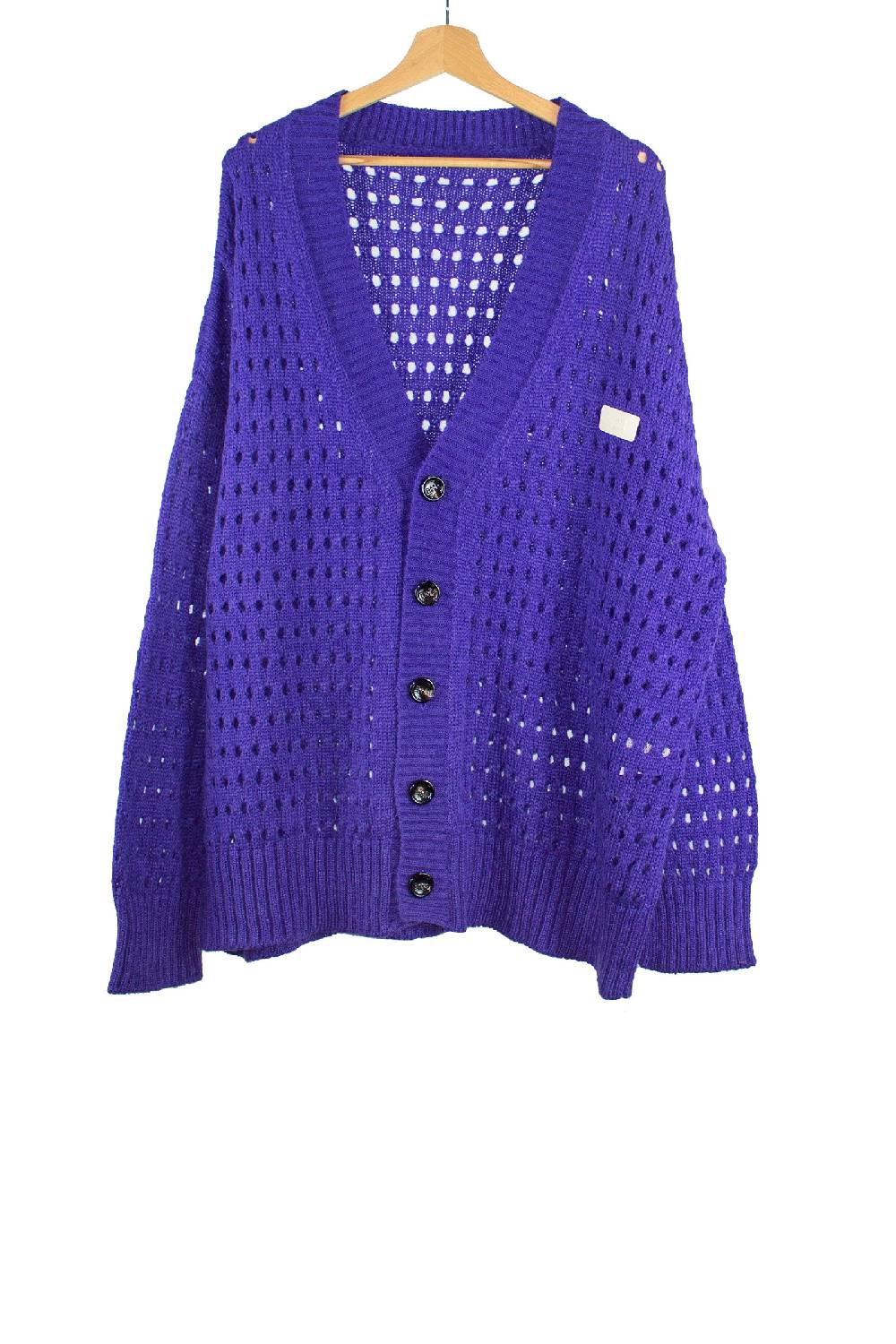 Lc23 Perforated Cardigan Purple In Vendita