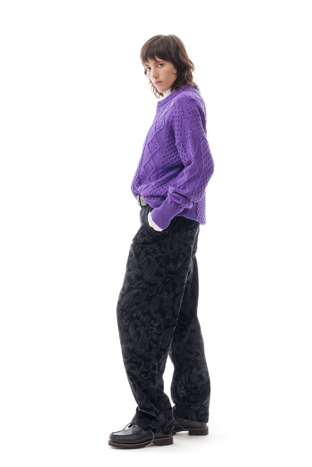 Lc23 Irish Knit Sweater Purple Saldi