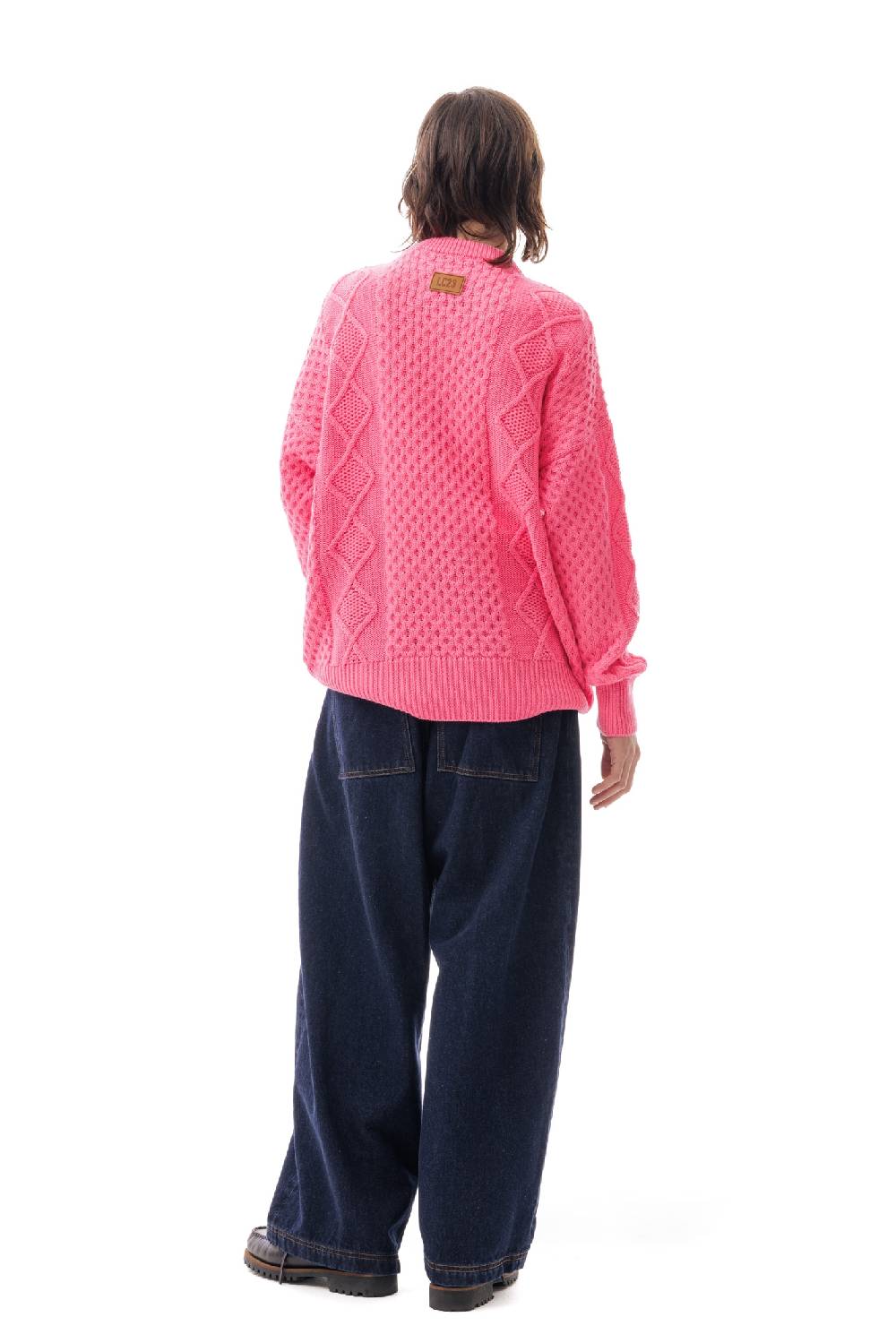 Lc23 Irish Knit Sweater Pink Vendite Flash