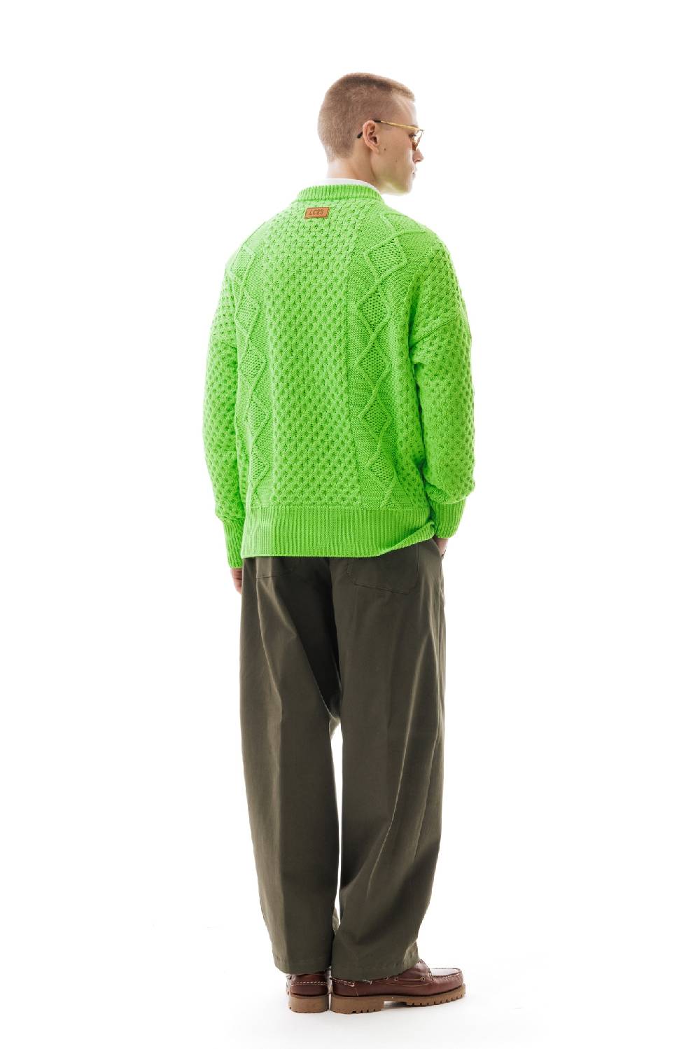 Lc23 Irish Knit Sweater Green Negozio