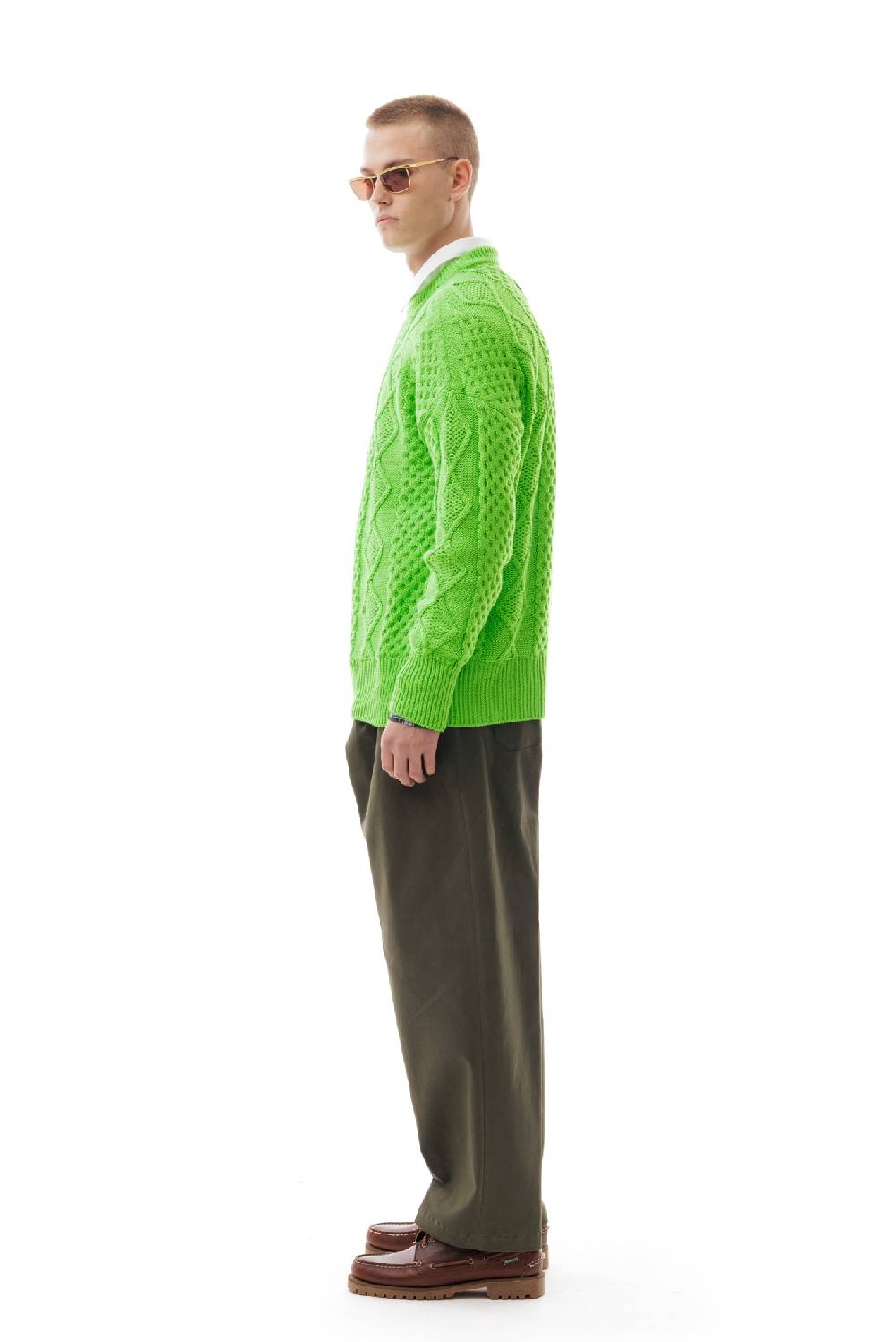 Lc23 Irish Knit Sweater Green Negozio