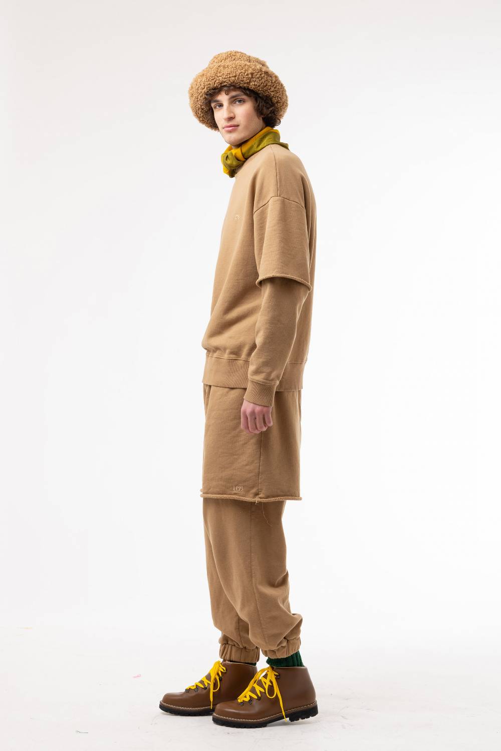 Lc23 Double Pants Camel Nuova