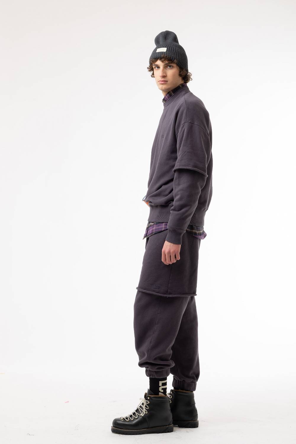 Lc23 Double Pants Dark Grey Moda