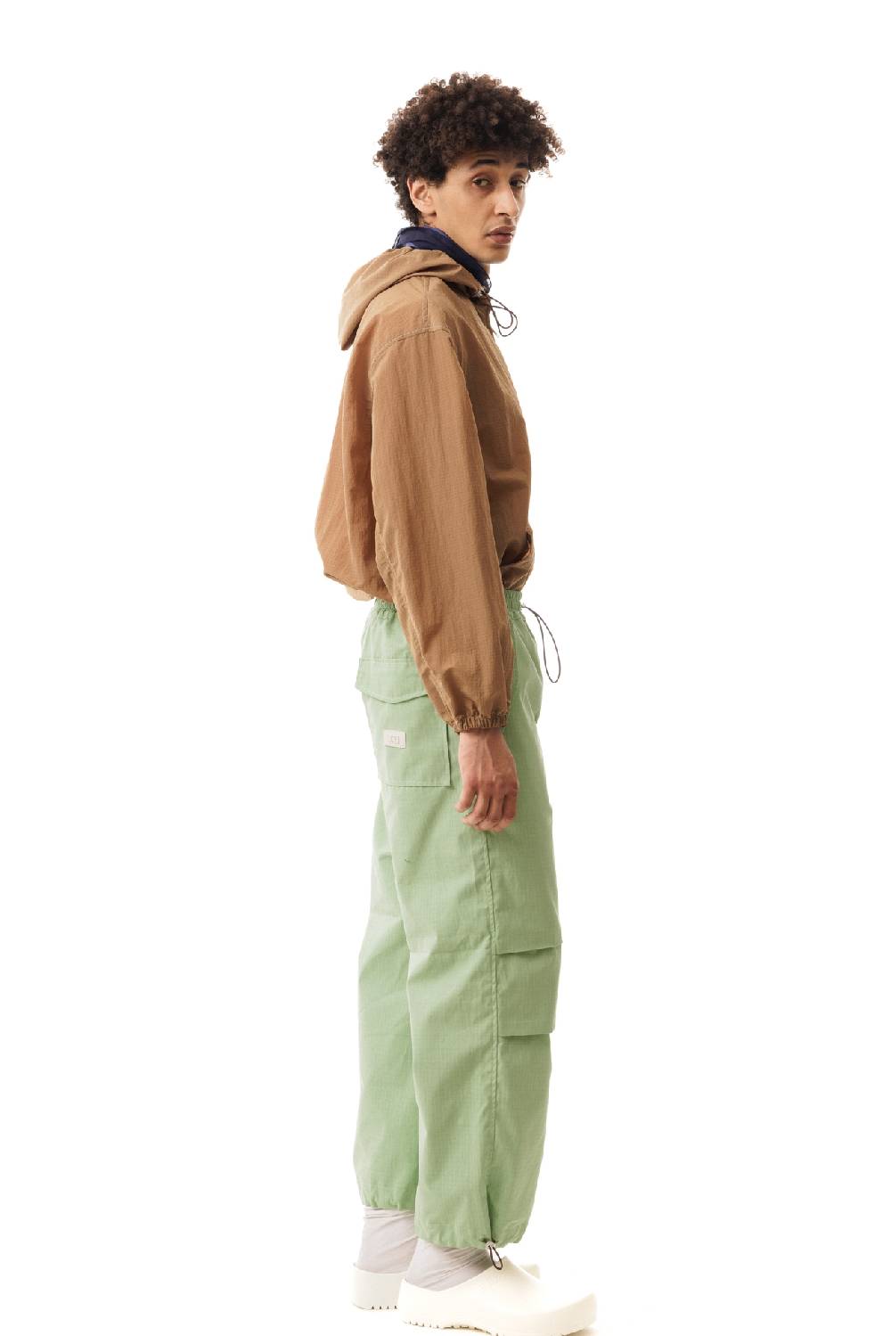 Lc23 Paracadute Ripstop Pants Green In Linea