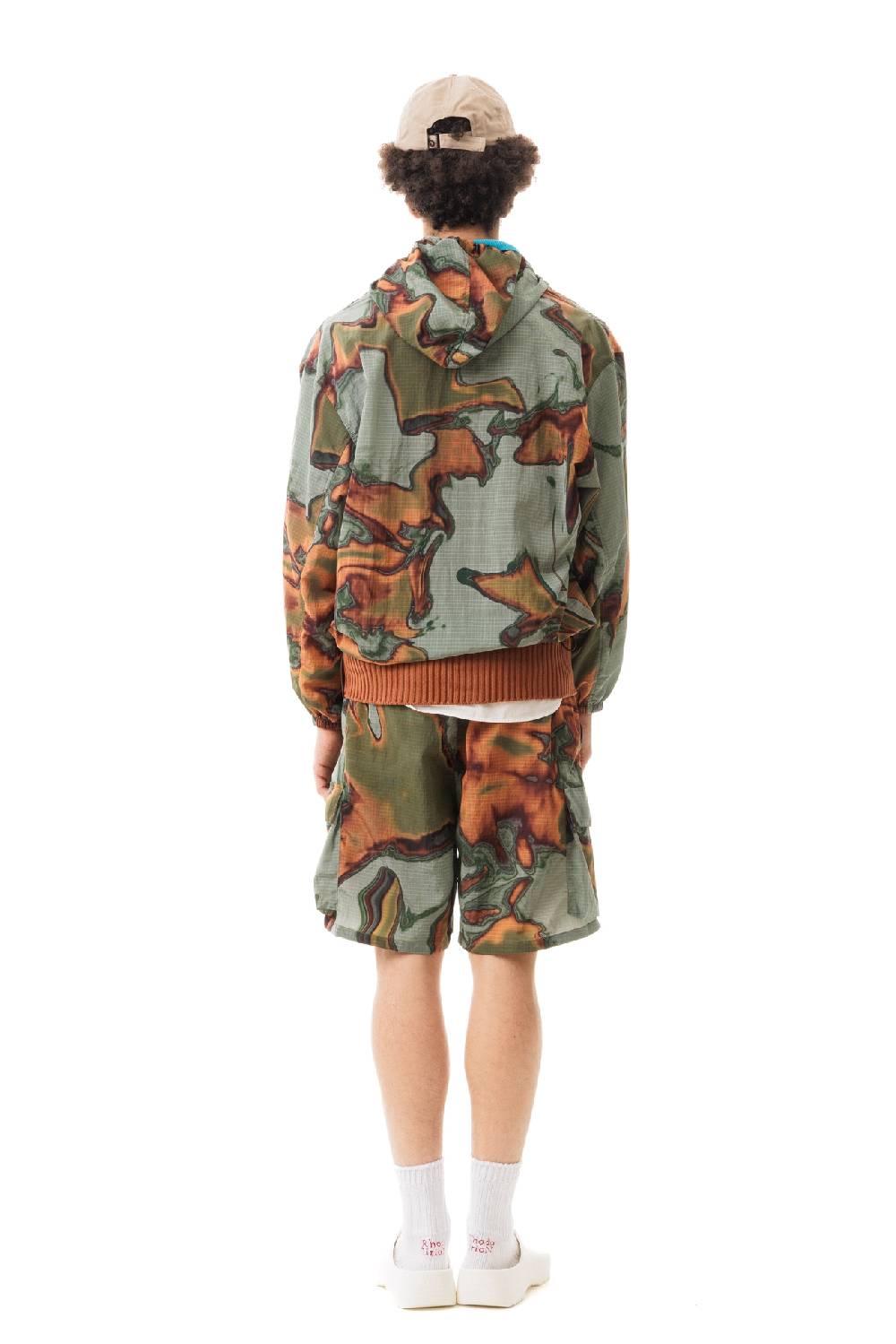 Lc23 Printed Nylon Cargo Shorts Vendita