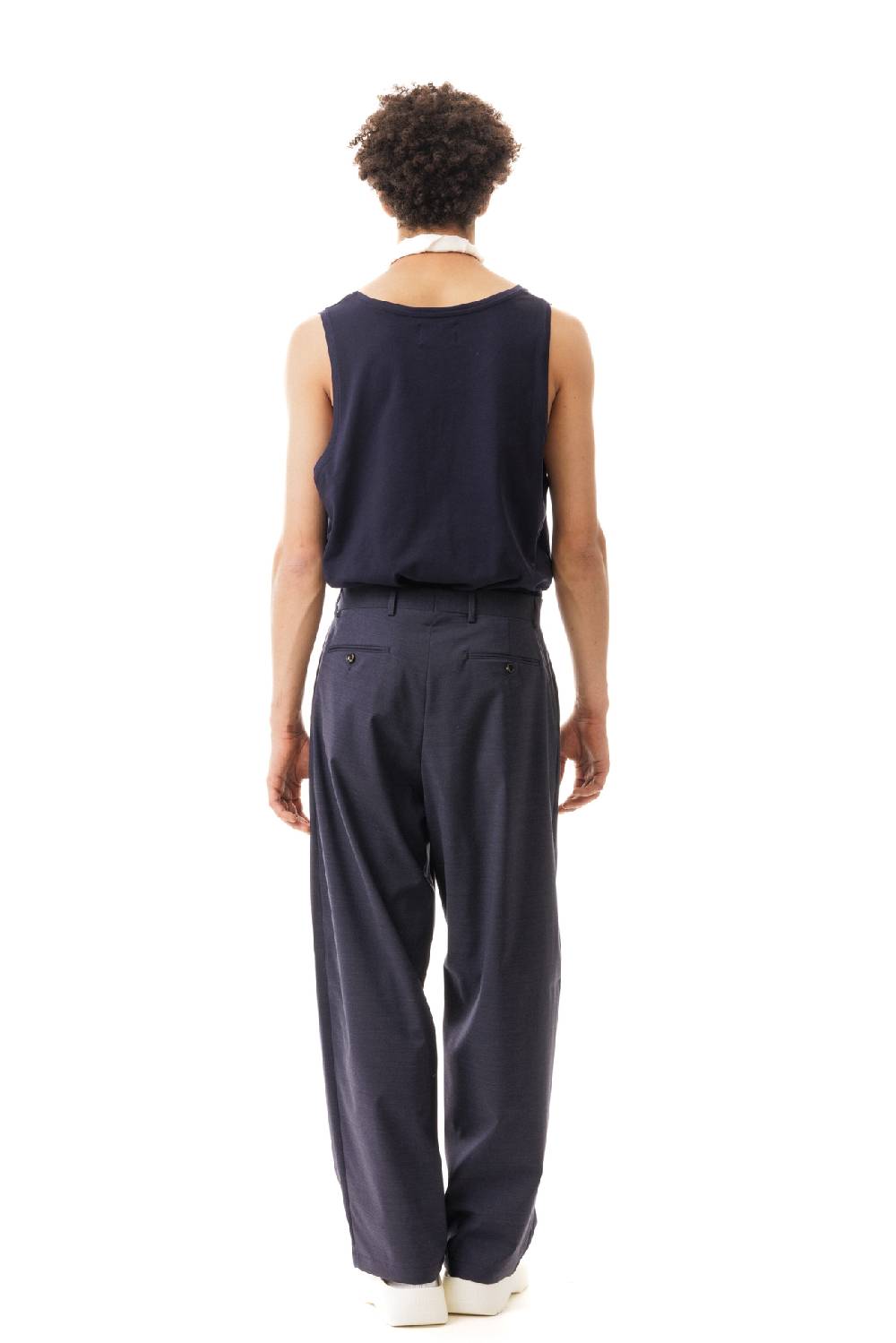 Lc23 Nylon-Wool Trousers Navy Pezzi Unici