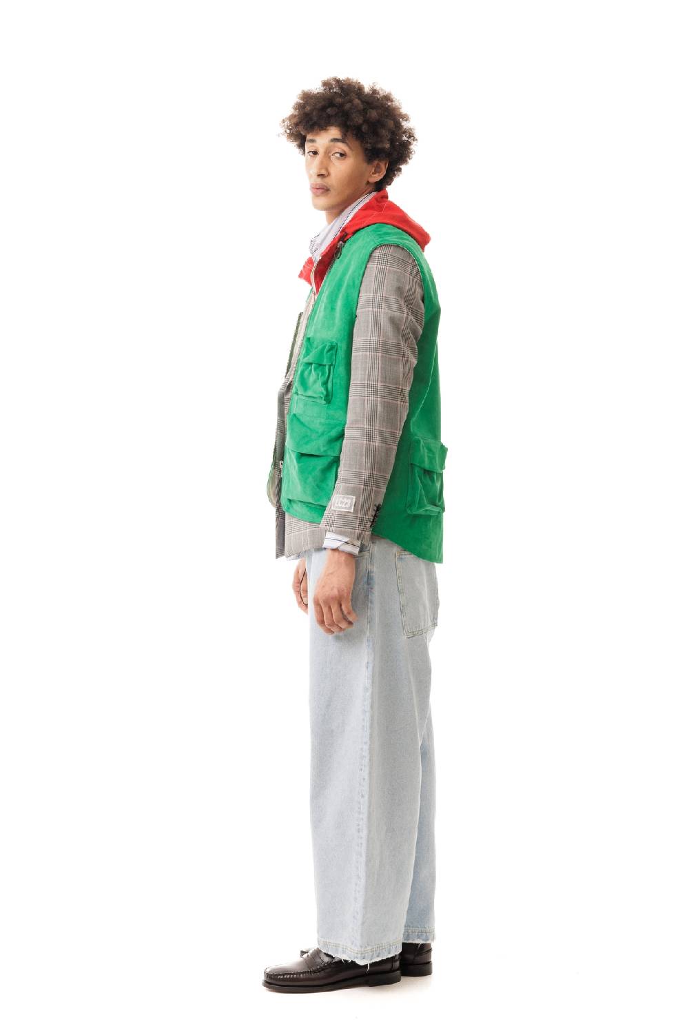 Lc23 Multipocket Suede Vest Green Acquista Ora