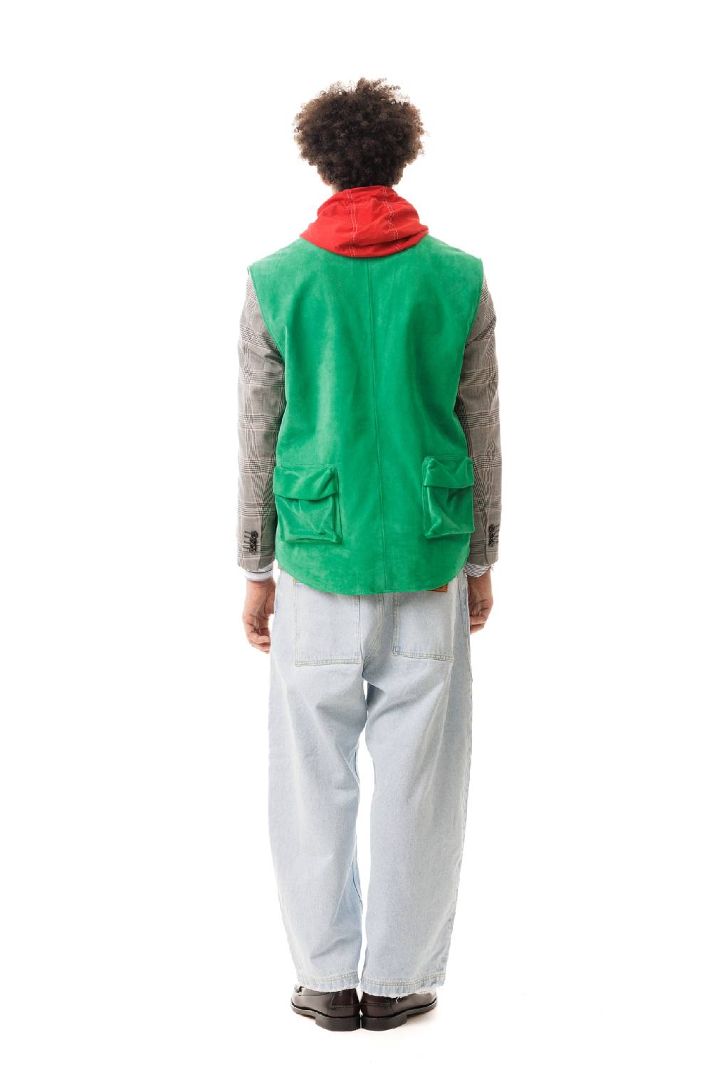 Lc23 Multipocket Suede Vest Green Acquista Ora