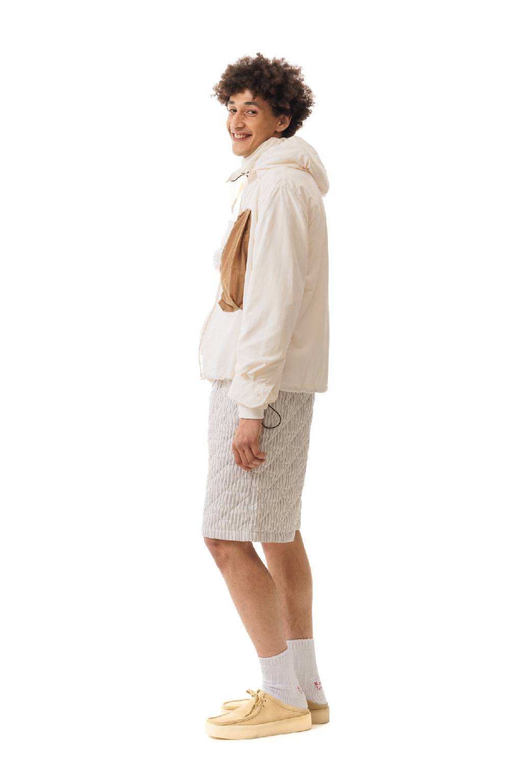 Lc23 Nylon Shirt Cream-Brown Consegna Veloce