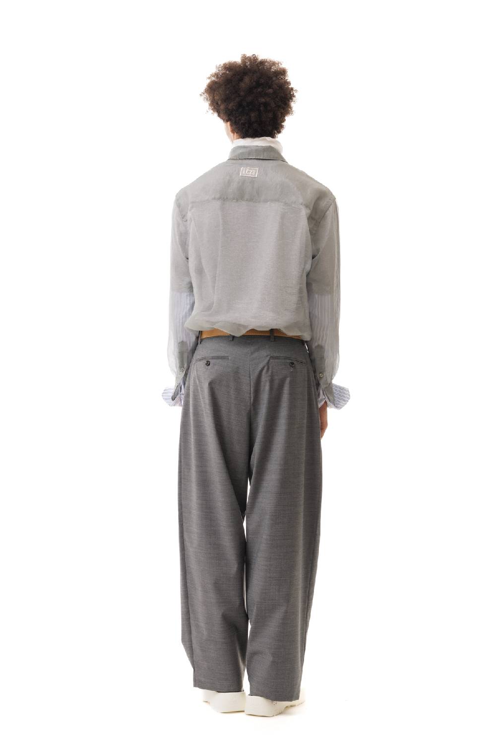 Lc23 Organza Nylon Shirt Grey Shopping Online