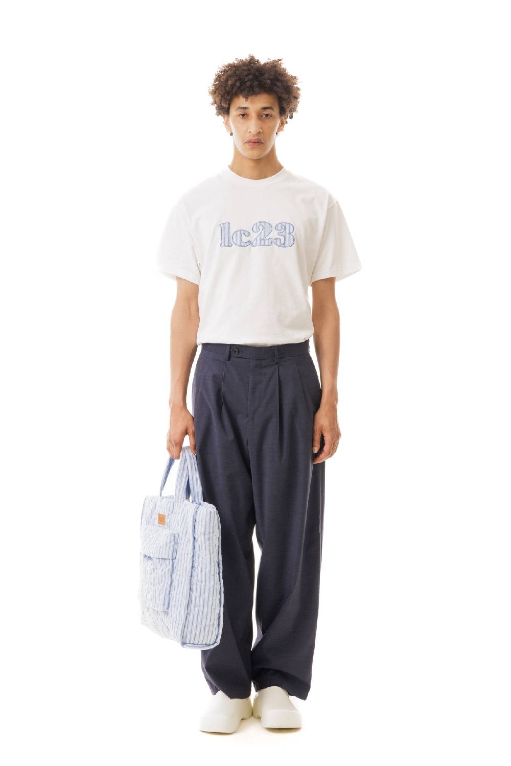 Lc23 Embroidered Popeline Logo T-shirt White