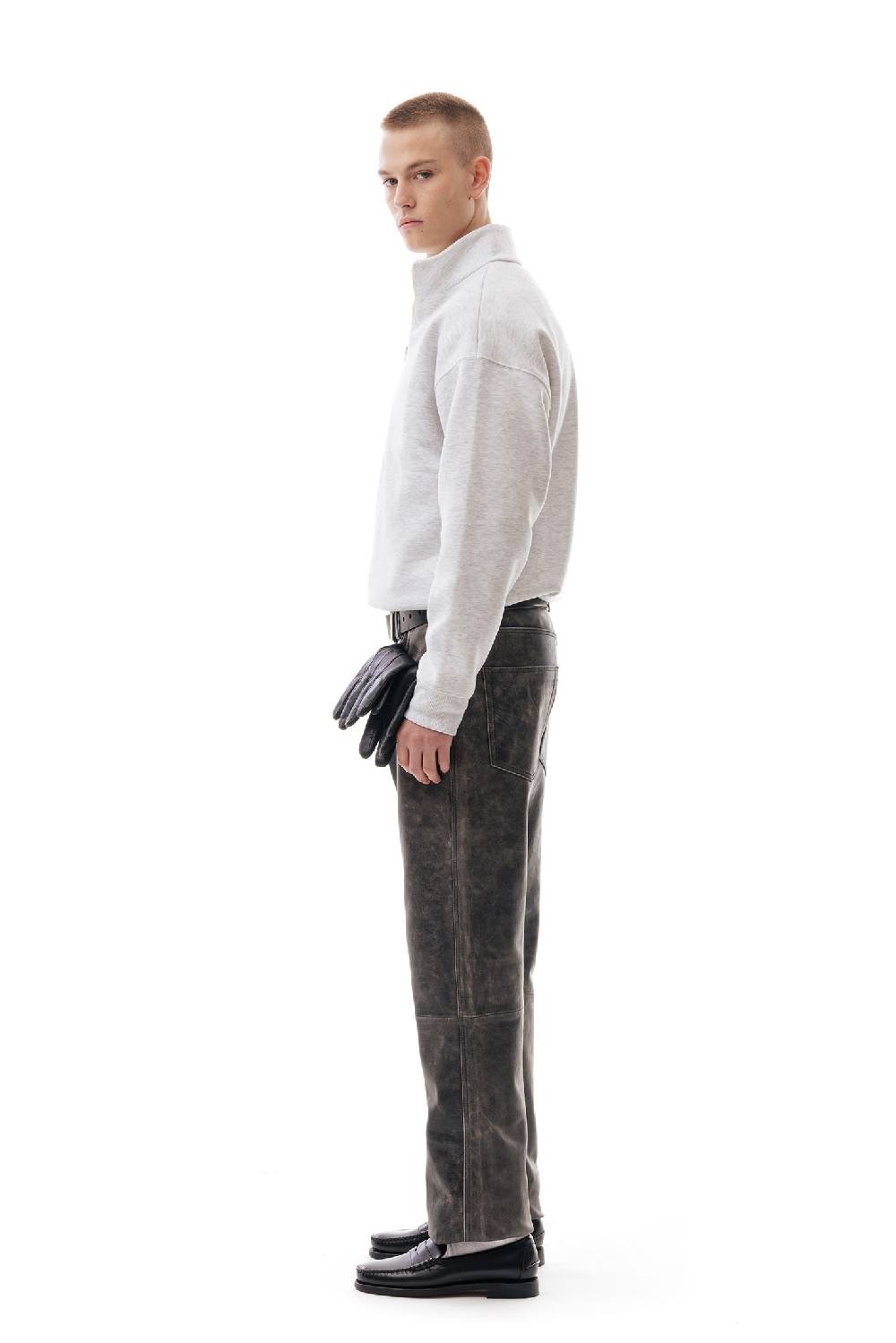 Lc23 Leather Trousers In Vendita