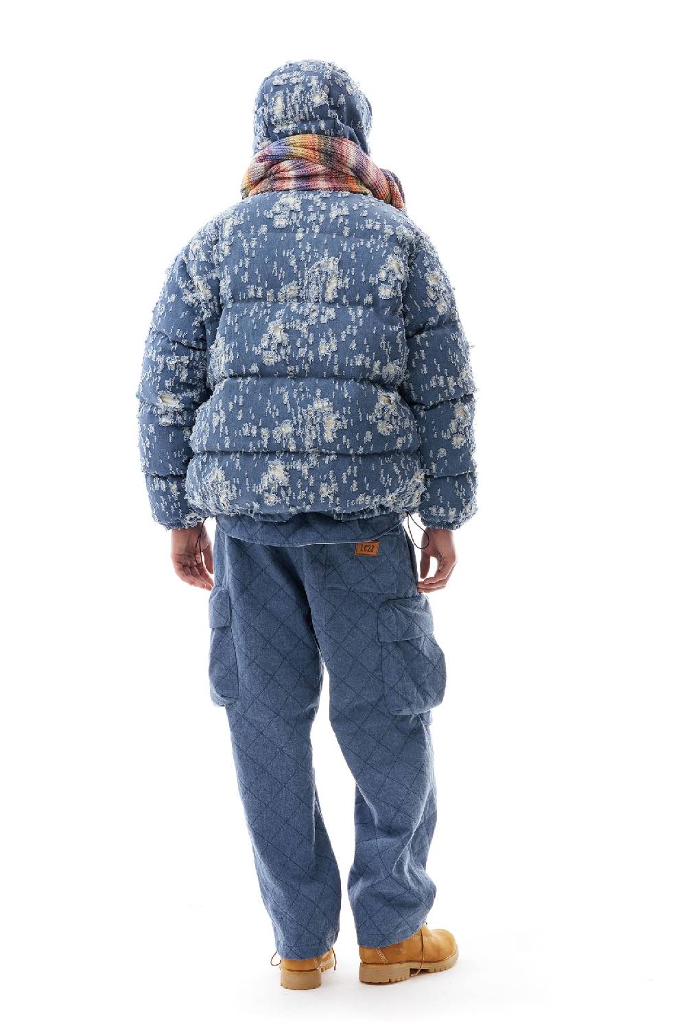 Lc23 Ripped Denim Down Jacket 2025