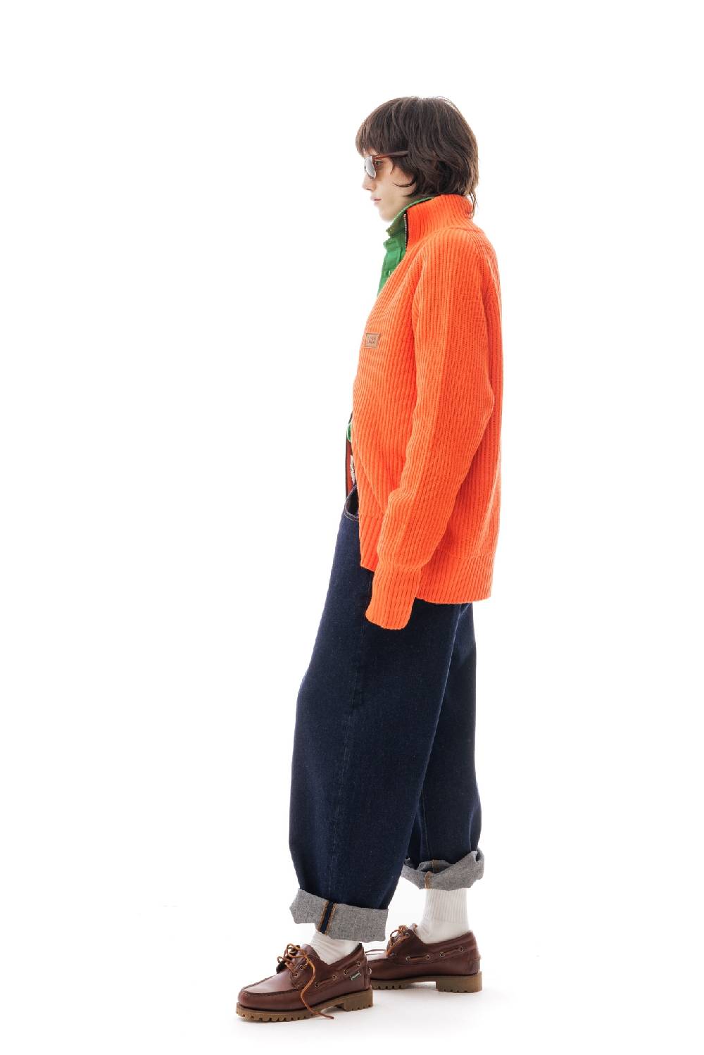Lc23 English Knit Zip Sweater Orange Soddisfazione Garantita