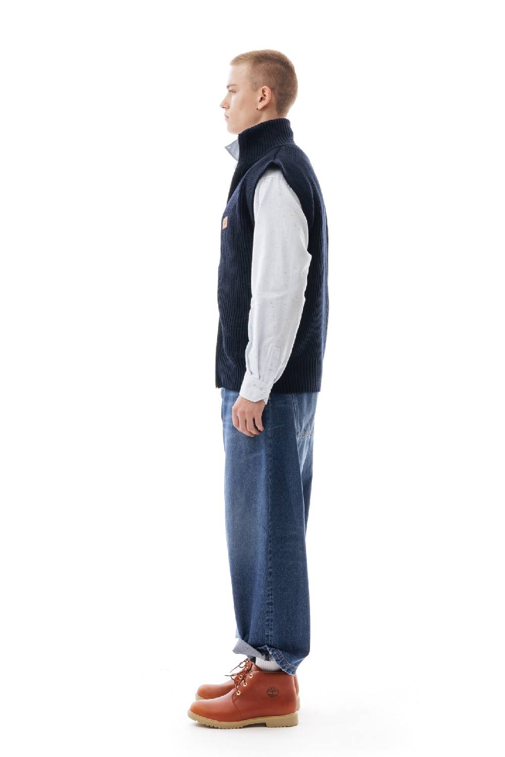 Lc23 English Knit Zip Vest Black Consegna Veloce