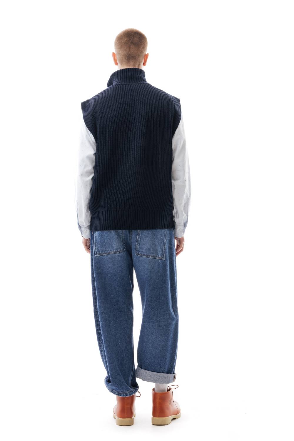 Lc23 English Knit Zip Vest Black Consegna Veloce