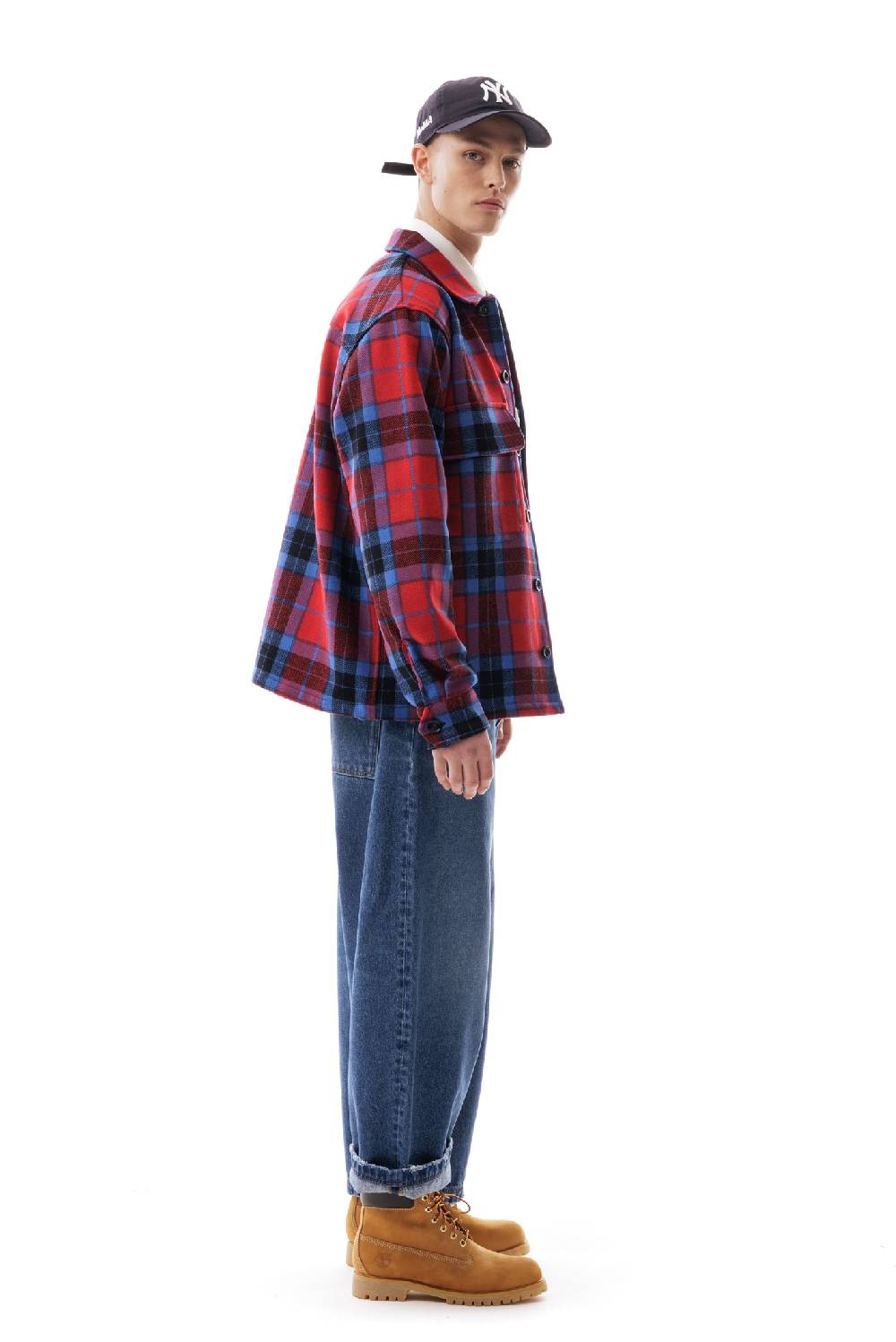 Lc23 Shetland Check Overshirt Blue/Red Affare Del Giorno