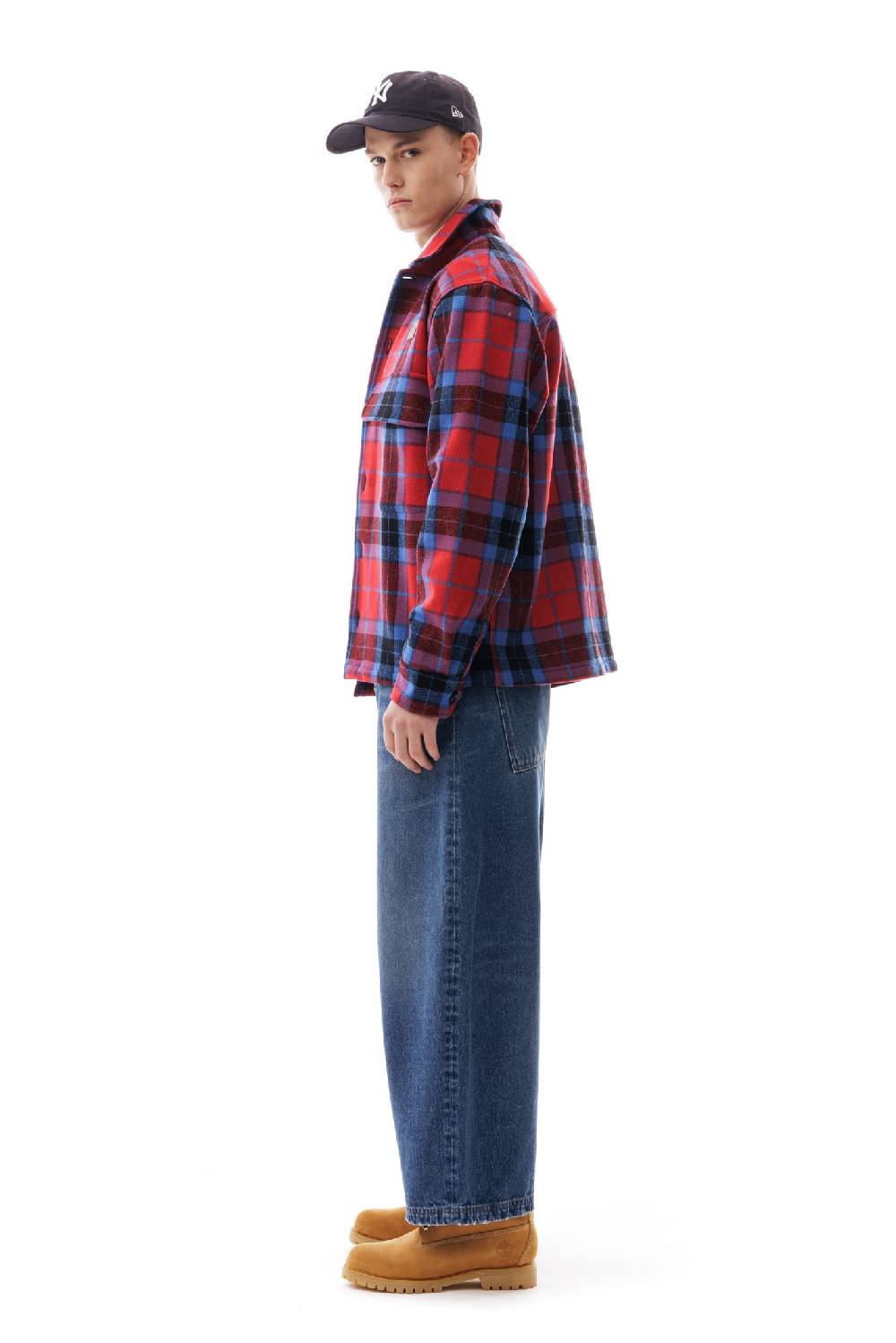 Lc23 Shetland Check Overshirt Blue/Red Affare Del Giorno