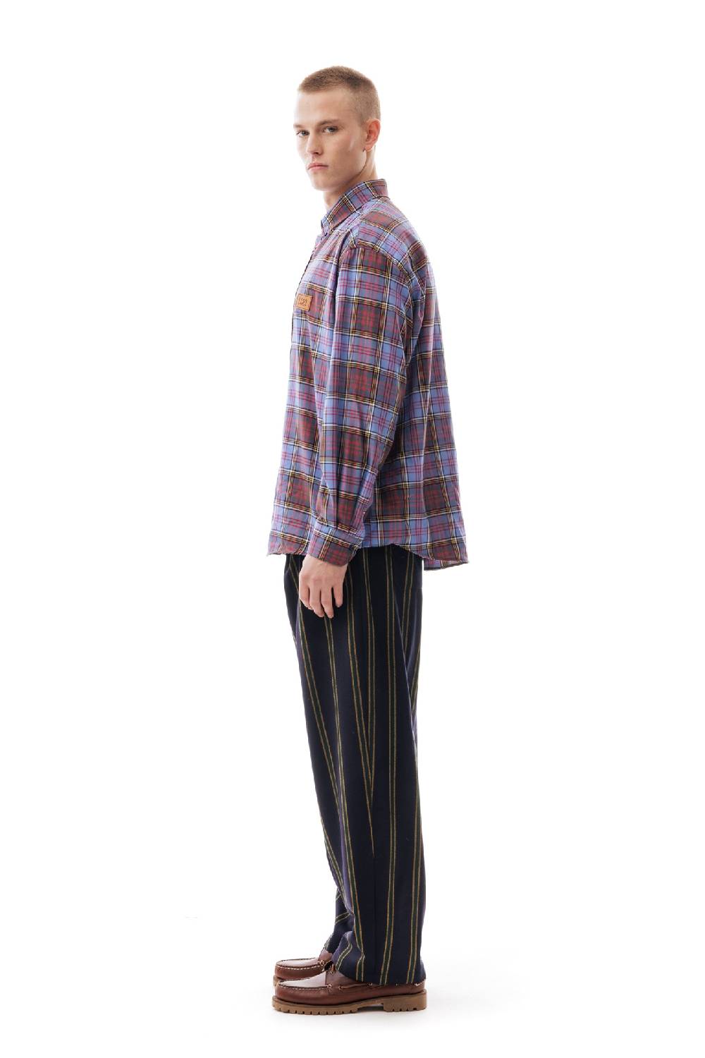 Lc23 Flannel Check Shirt Blue Presa