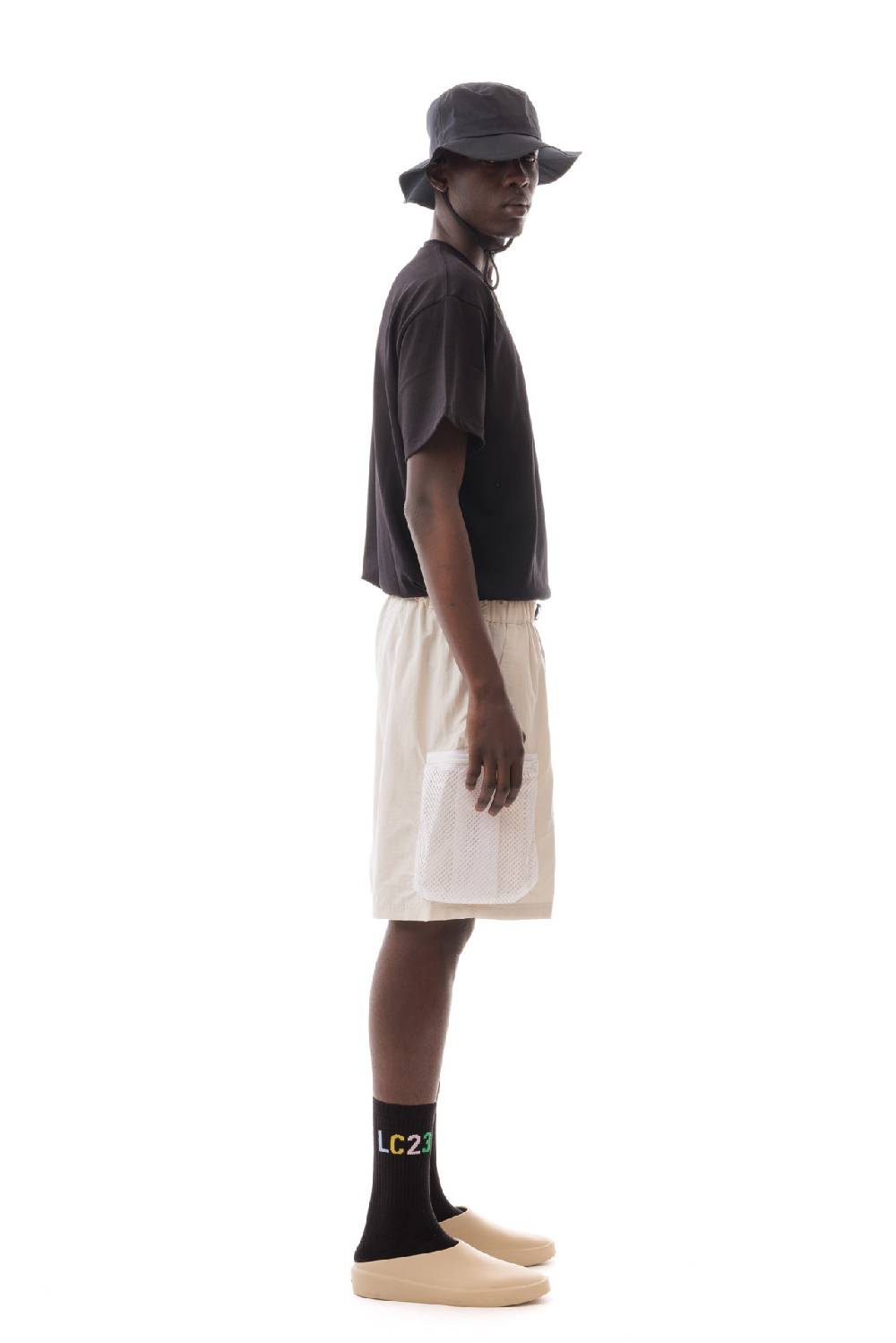 Lc23 Nylon Cargo Shorts White Smaltimento dello stoccaggio