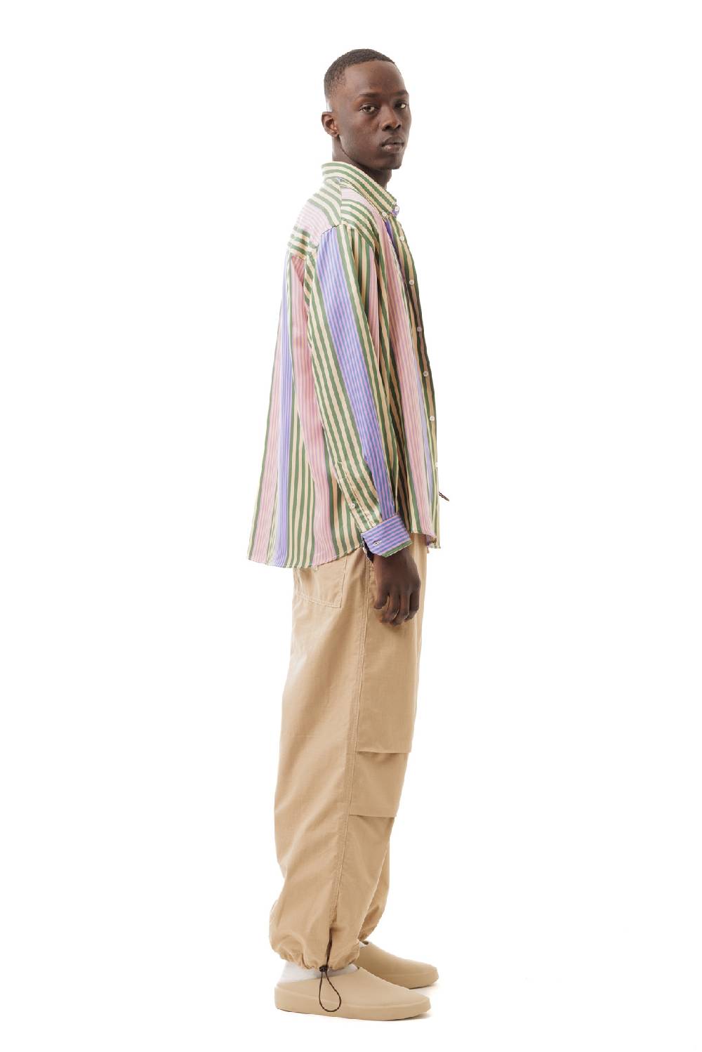Lc23 Stripes Violet-Green Shirt Spedizione Gratuita