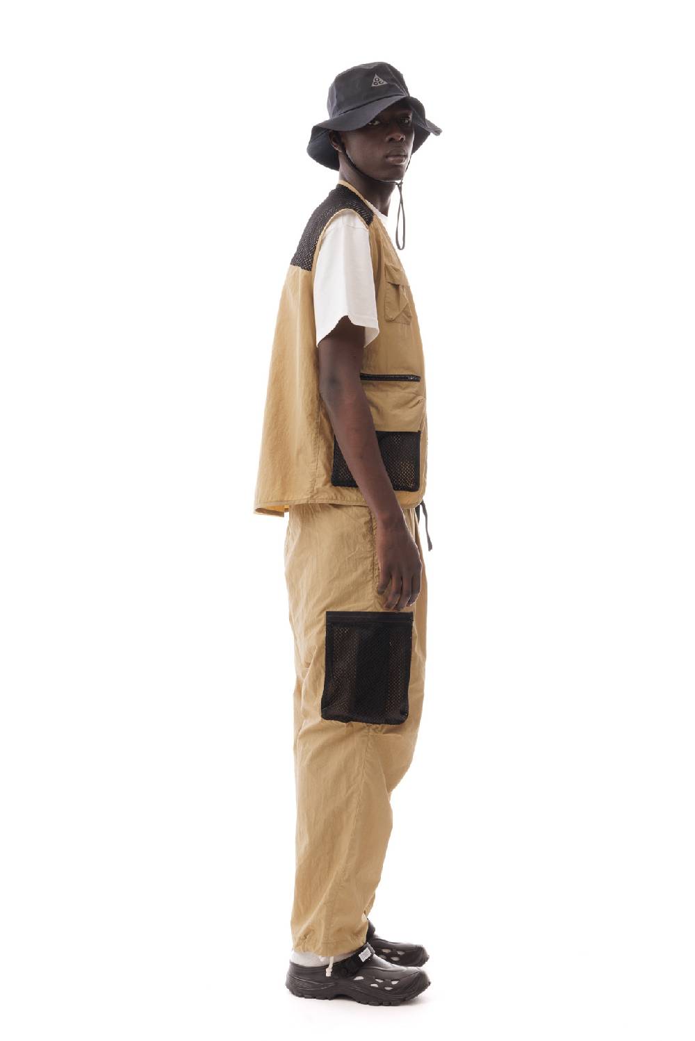 Lc23 Nylon Multipocket Vest Camel Soddisfazione Garantita