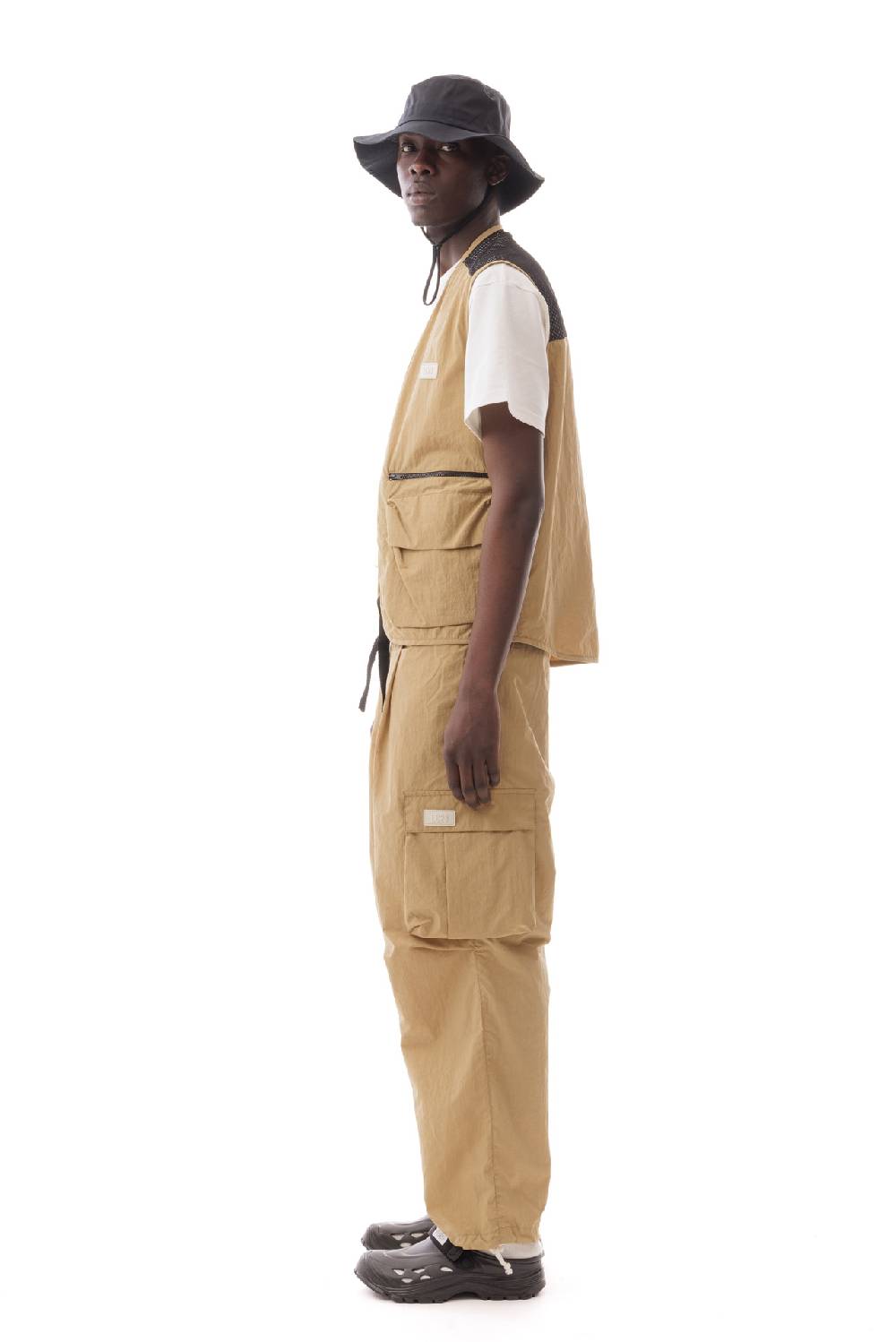 Lc23 Nylon Multipocket Vest Camel Soddisfazione Garantita