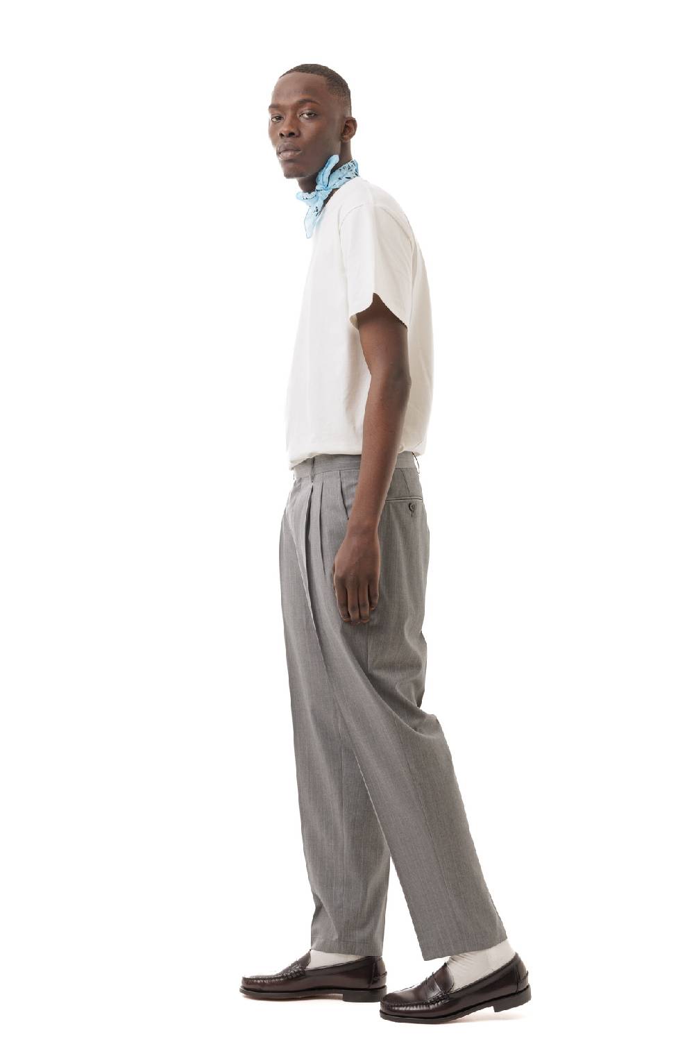 Lc23 Gessato Grey Trousers Fino Al -60%