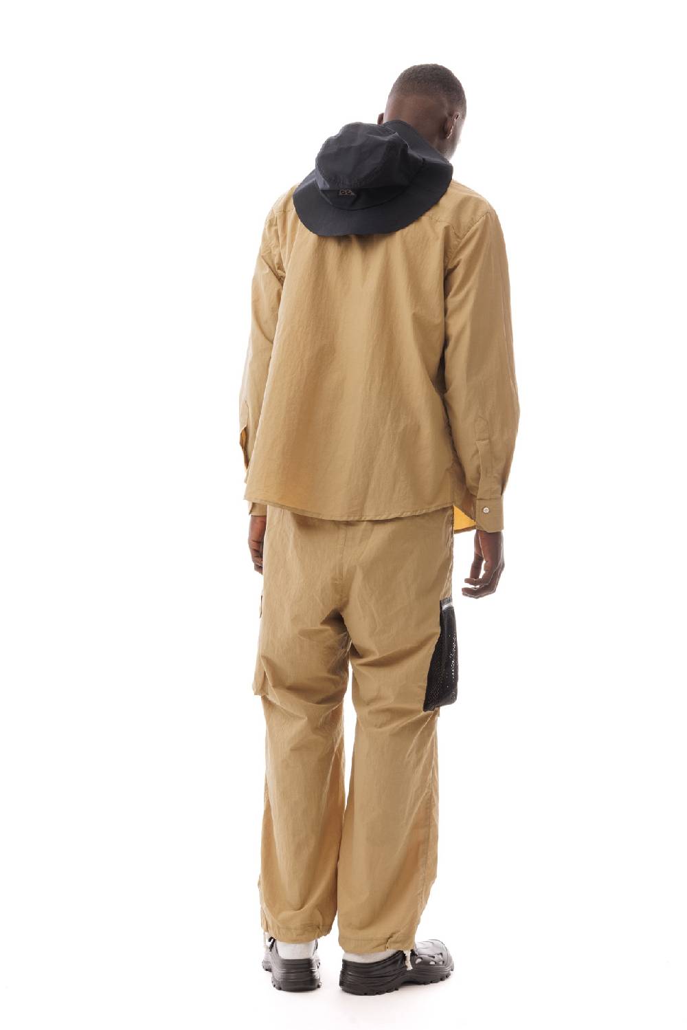 Lc23 Multipocket Nylon Shirt Camel Sottocosto