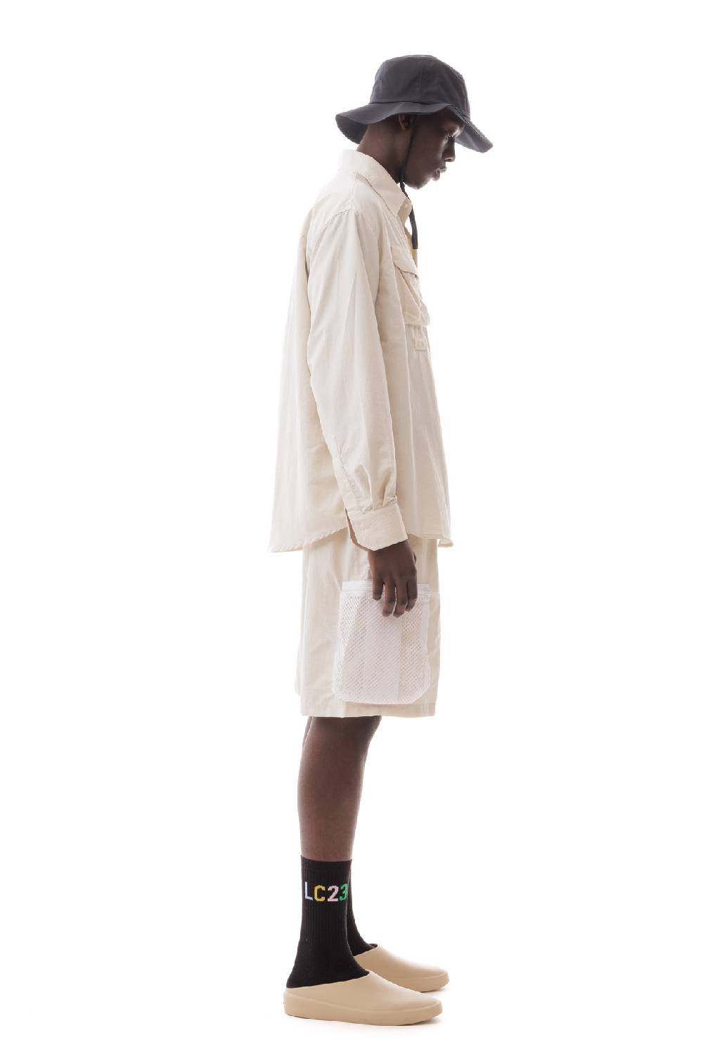 Lc23 Multipocket Nylon Shirt White Presa