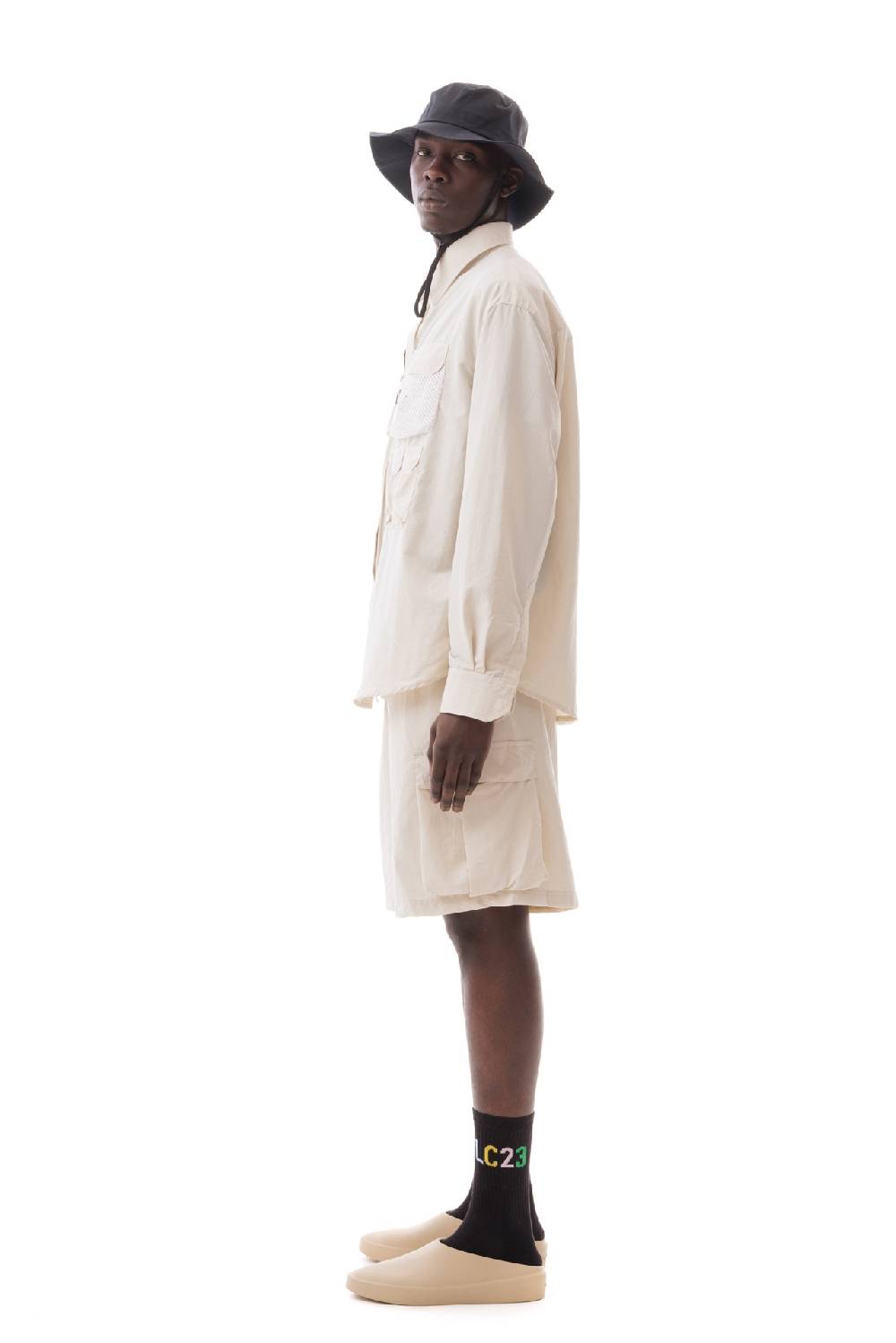 Lc23 Multipocket Nylon Shirt White Presa