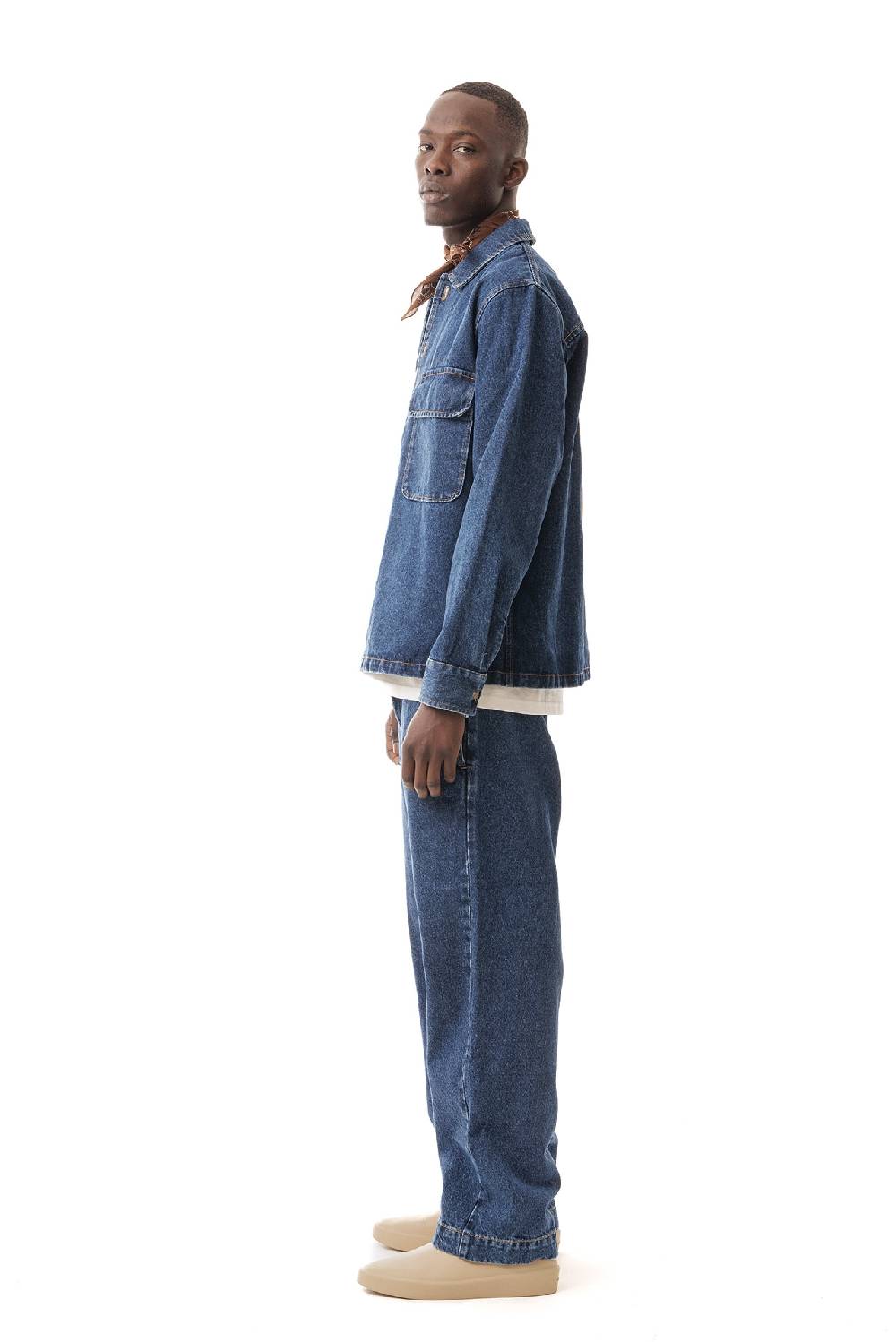 Lc23 Denim Embroidered Overshirt Economico
