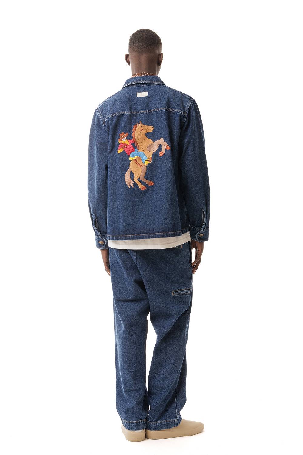 Lc23 Denim Embroidered Overshirt Economico