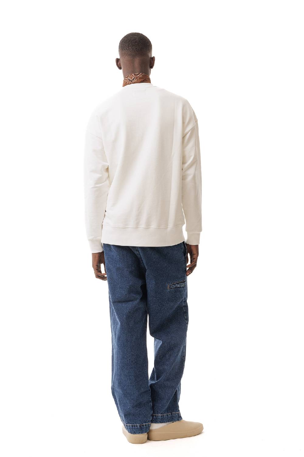 Lc23 Western Logo Sweatshirt Cream Saldi Di Fabbrica