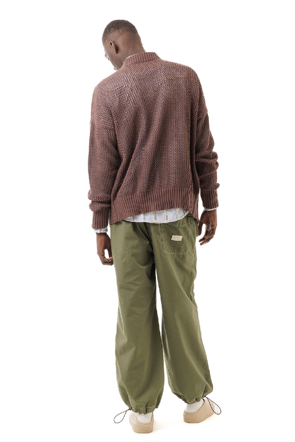 Lc23 Perforated Cardigan Brown 2025