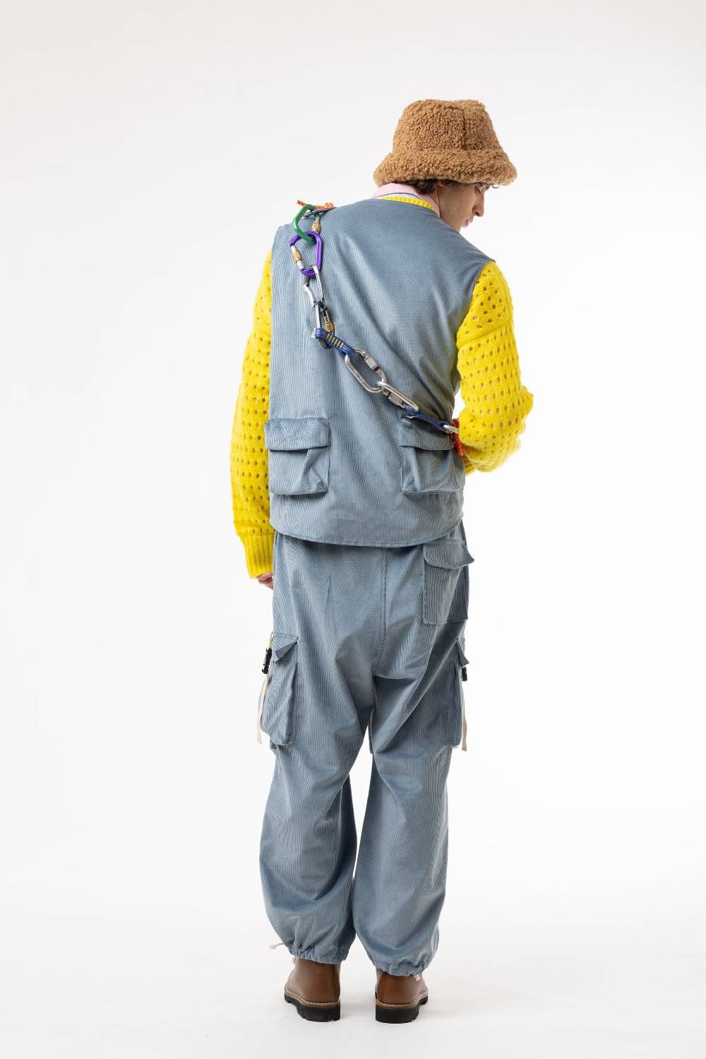 Lc23 Corduroy Cargo Pants Blue Qualità Garantita
