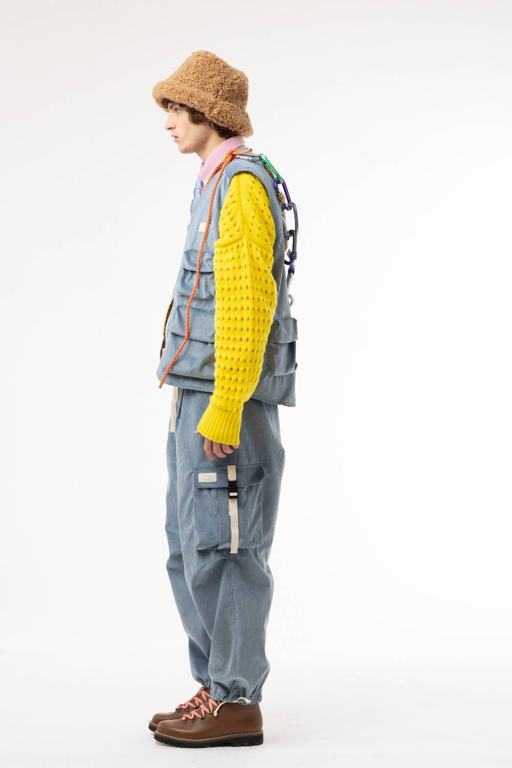Lc23 Corduroy Cargo Pants Blue Qualità Garantita