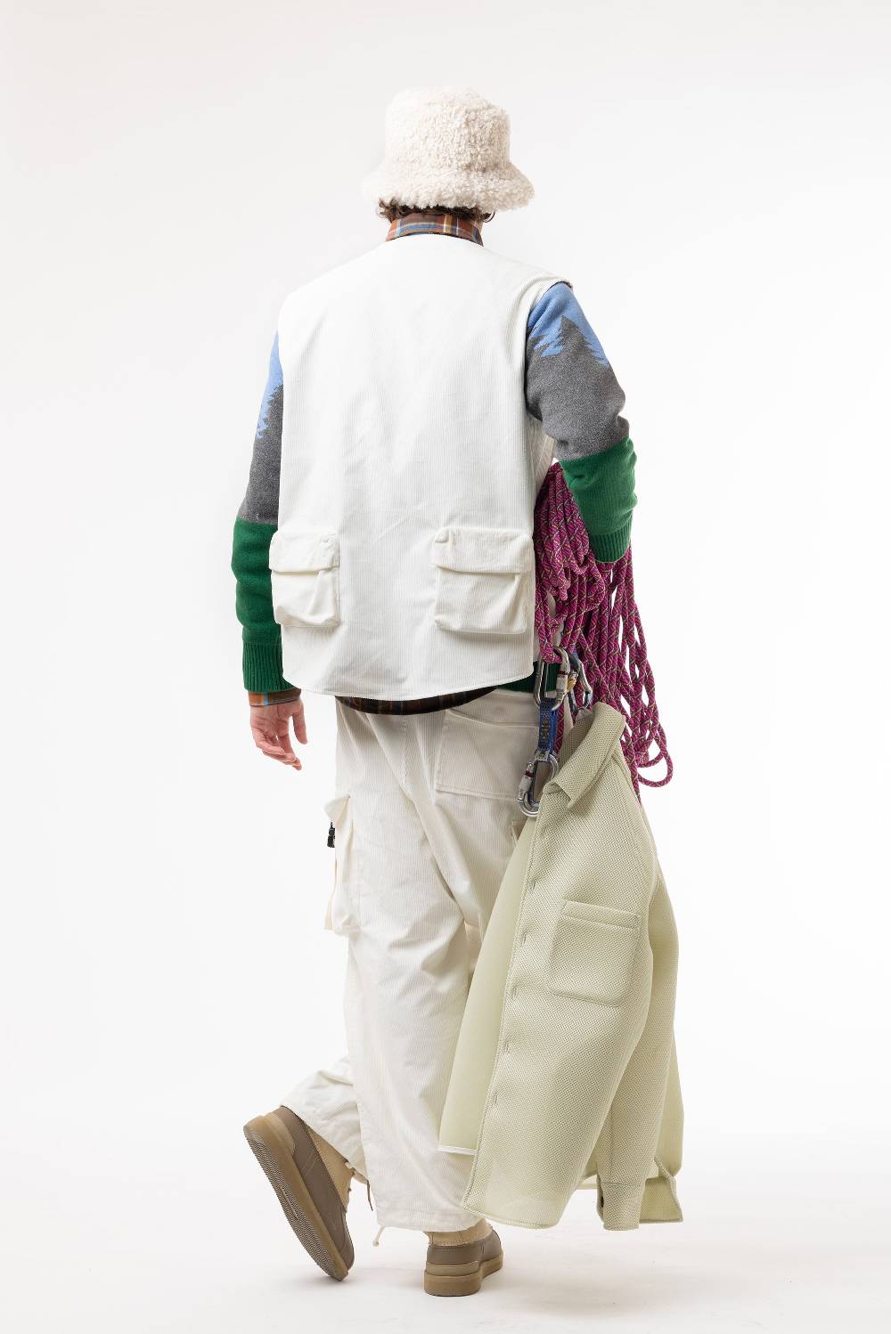 Lc23 Corduroy Cargo Pants White Acquista Ora